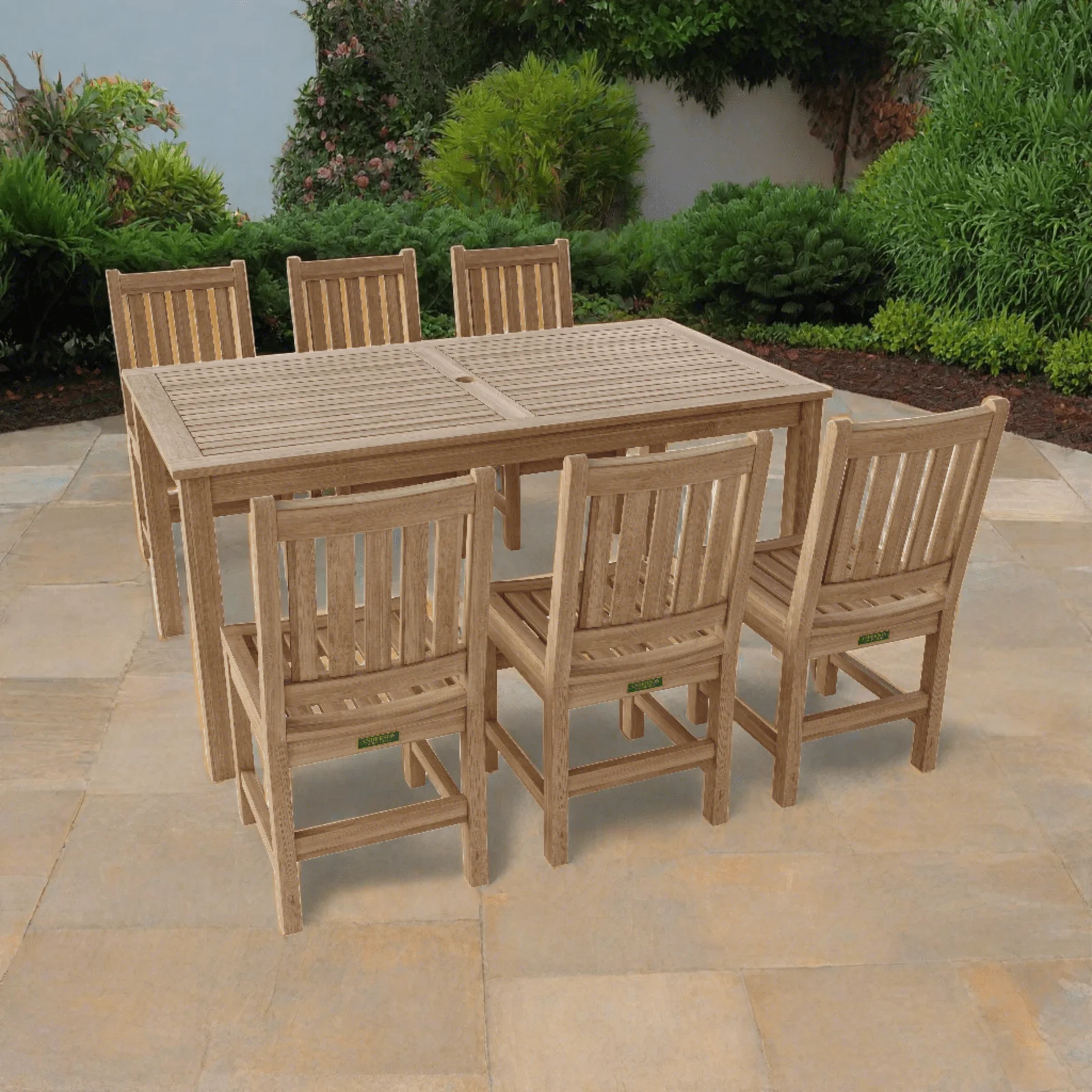 Anderson Teak 7-Pieces Sonoma Rectangular Dining Set Set-146