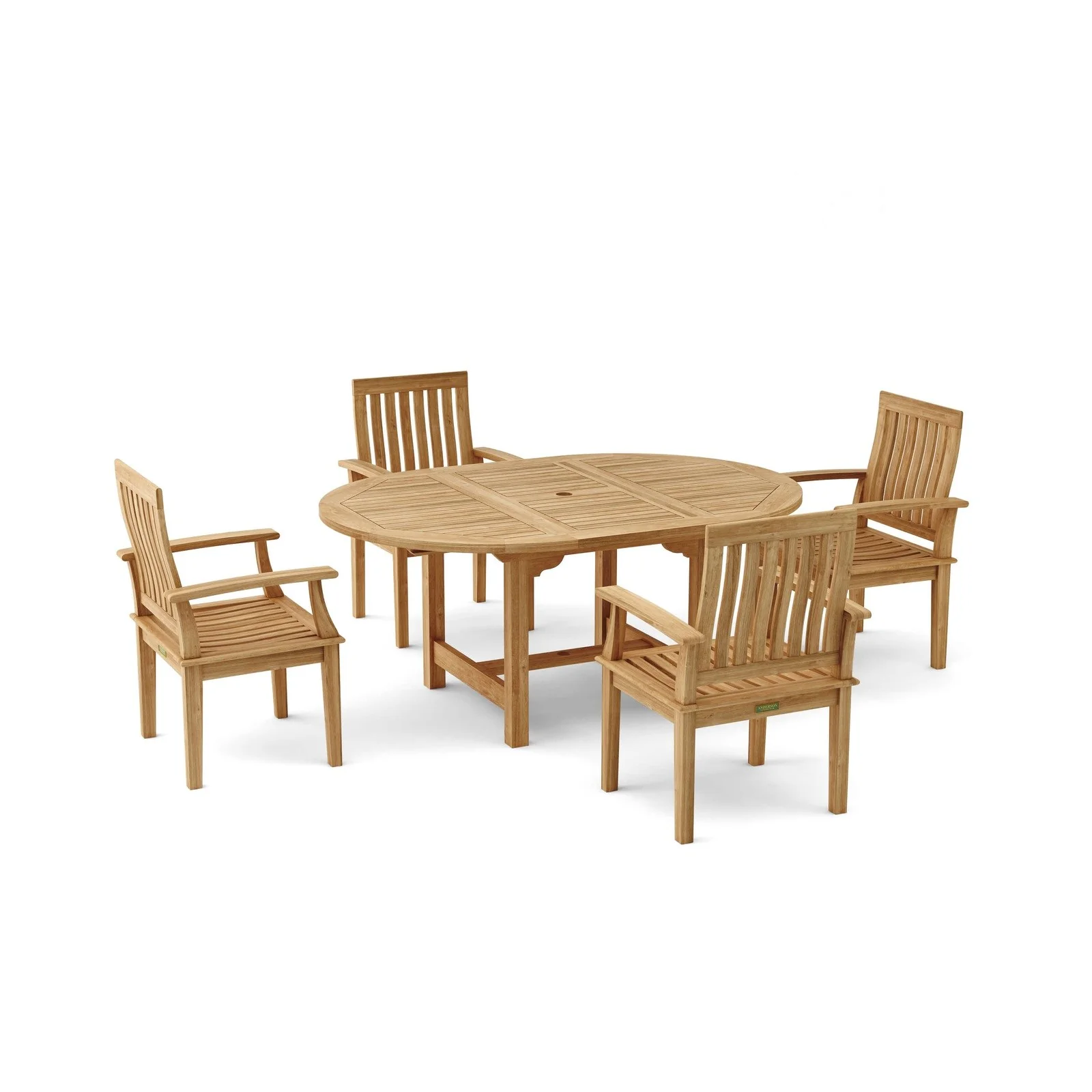 Anderson Teak Bahama Brianna 5-Pieces Extension Dining Set Set-119B - Image 4