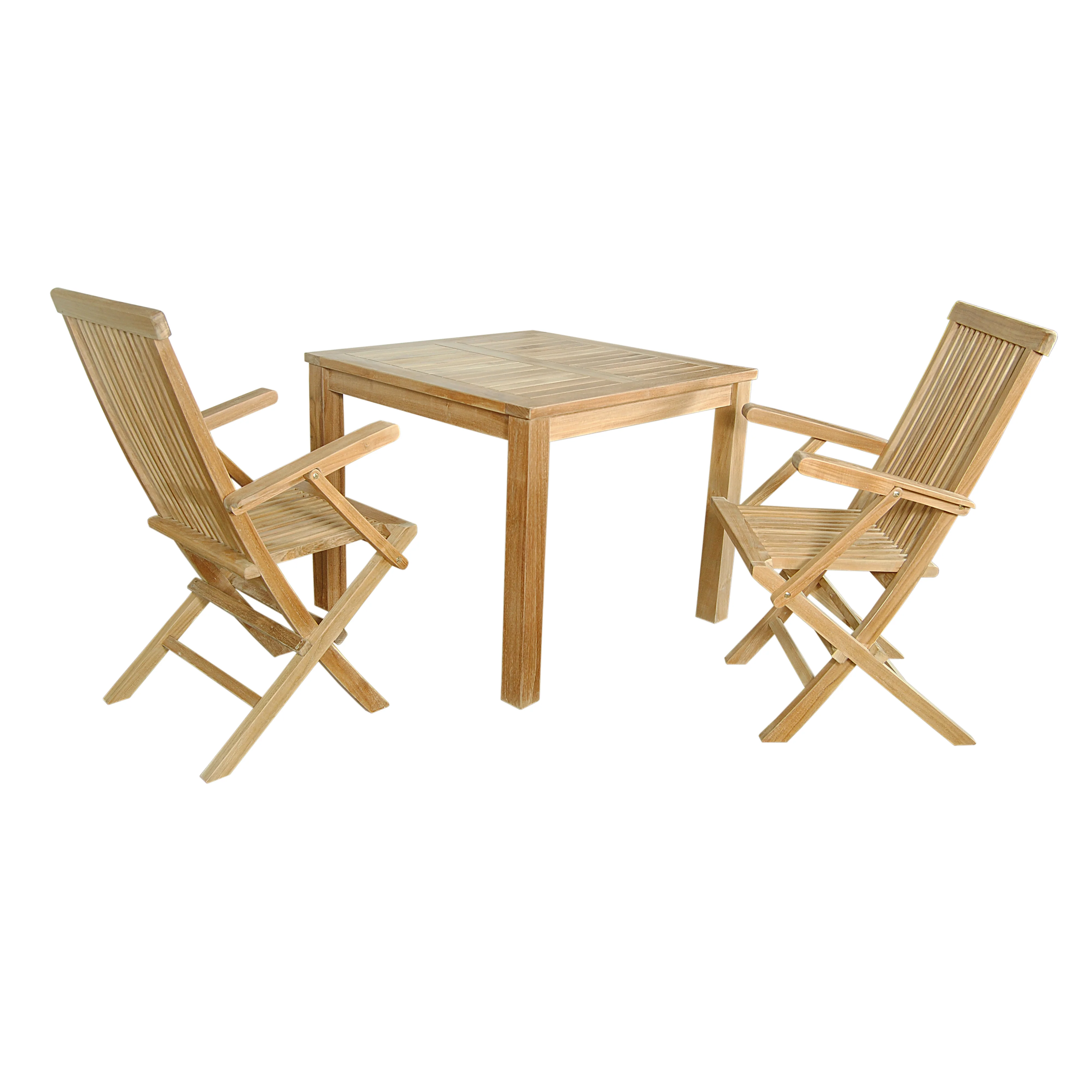 Anderson Teak Bahama Classic 3-Pieces Bistro Table Set-18 - Image 3