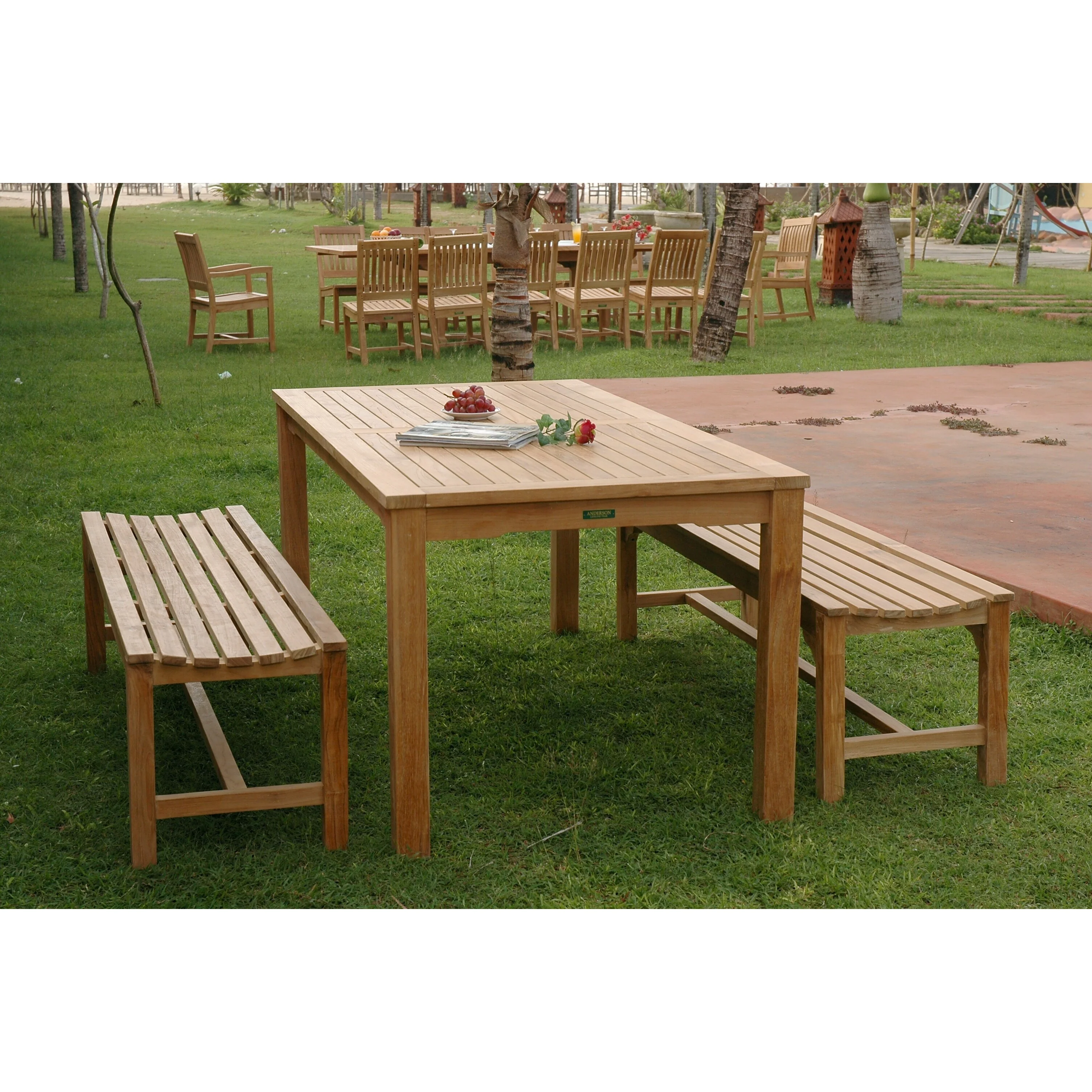Anderson Teak Bahama Hampton 3-Pieces Dining Set Set-31 - Image 2