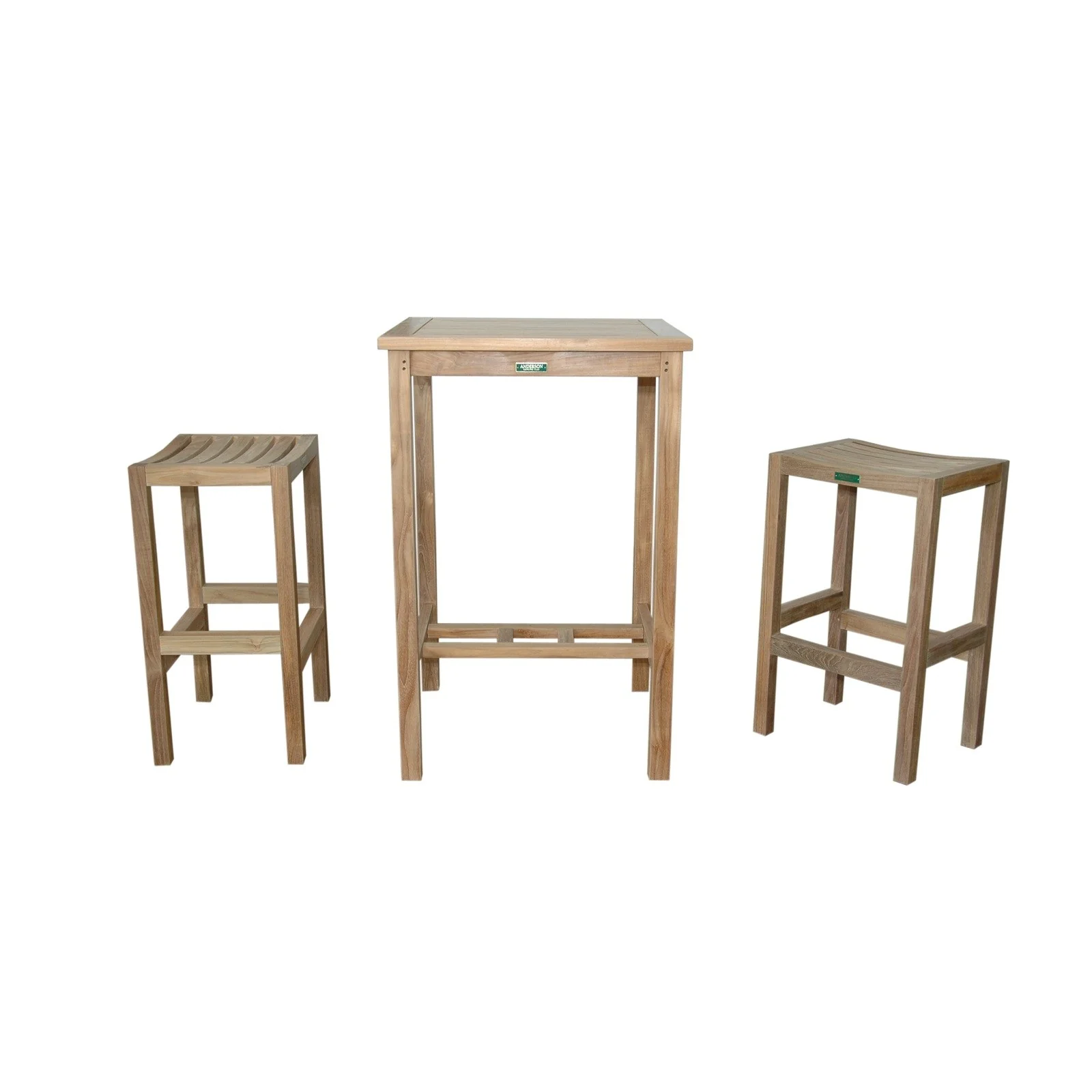 Anderson Teak Bahama Montego 3-Pieces Square Bar Set Set-113A - Image 3