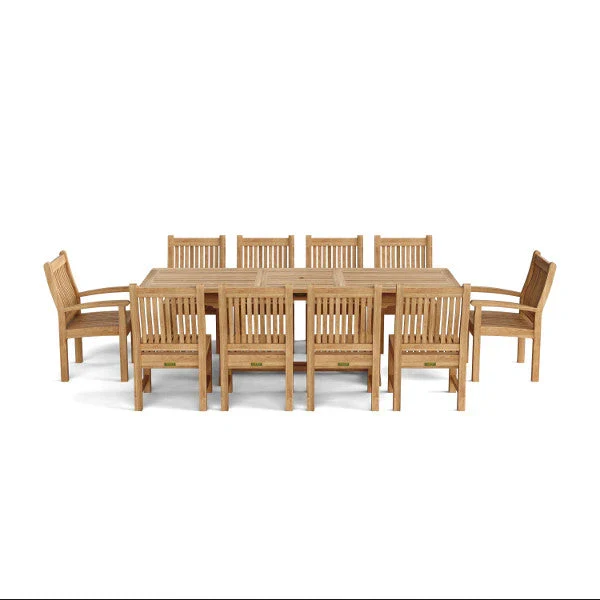 Anderson Teak Bahama Sahara 11-Pieces 8' Rectangular Dining Set Set-88 - Image 3