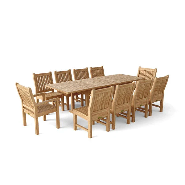 Anderson Teak Bahama Sahara 11-Pieces 8' Rectangular Dining Set Set-88 - Image 4
