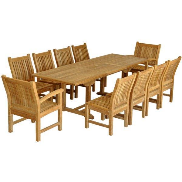 Anderson Teak Bahama Sahara 11-Pieces 8' Rectangular Dining Set Set-88 - Image 5