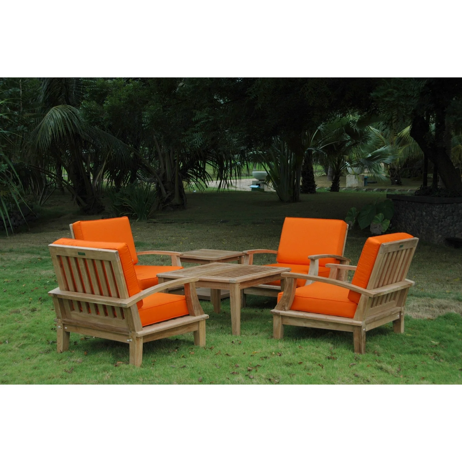 Anderson Teak Brianna Bahama 6-Pieces Deep Seating Armchair Set Set-114 - Image 2