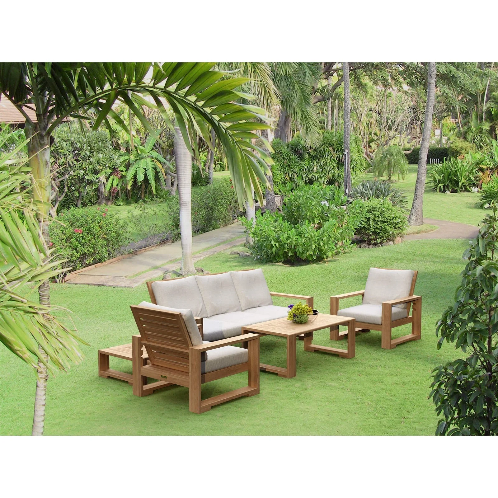 Anderson Teak Capistrano 5-Piece Deep Seating Sofa Collection Set-142