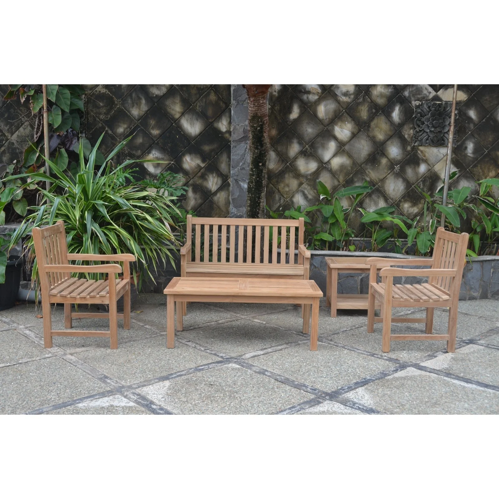Anderson Teak Classic 2-Seater 5-Pieces Conversation Set Set-118 - Image 2