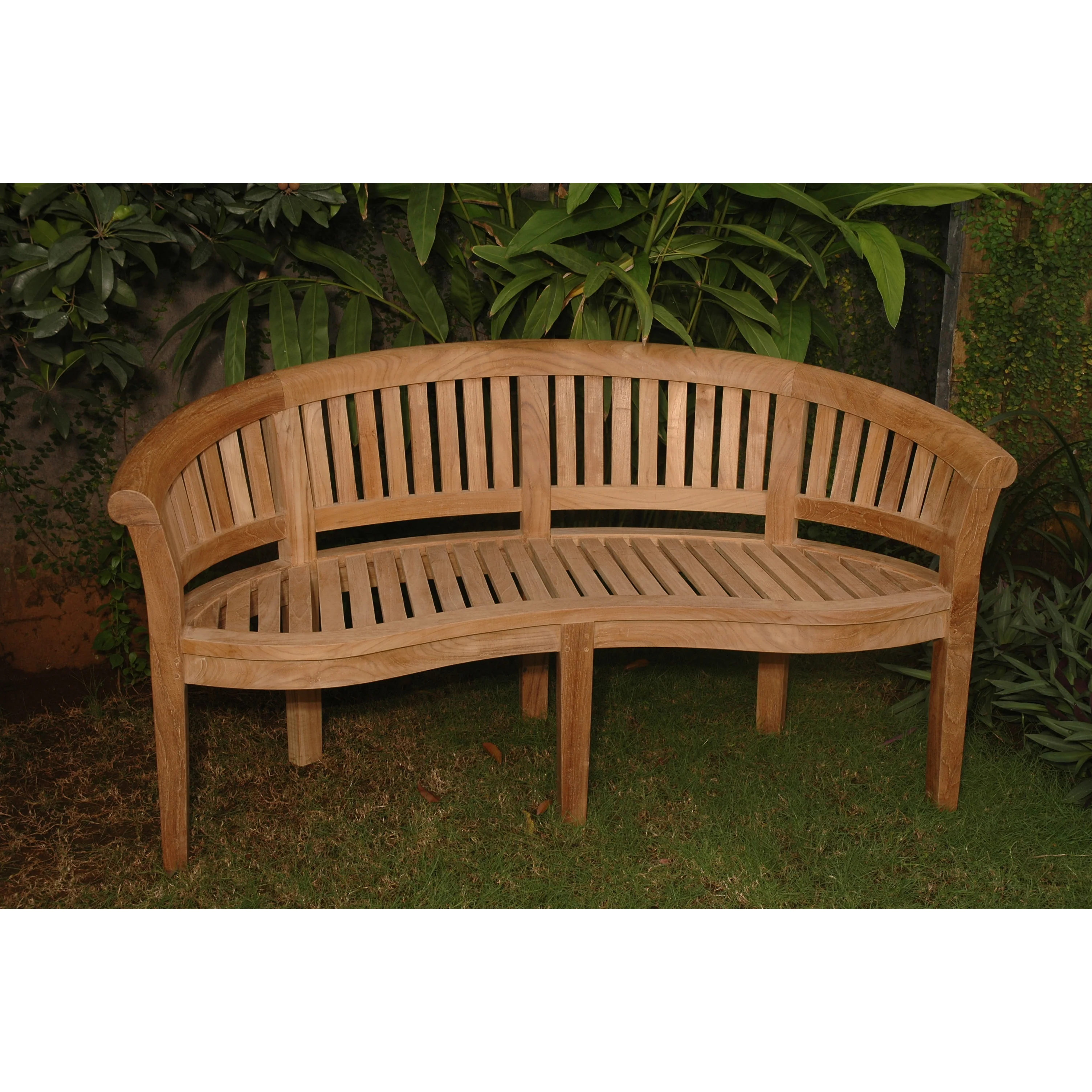 Anderson Teak Curve 3 Seater Bench Extra Thick Wood BH-005CT - Image 2