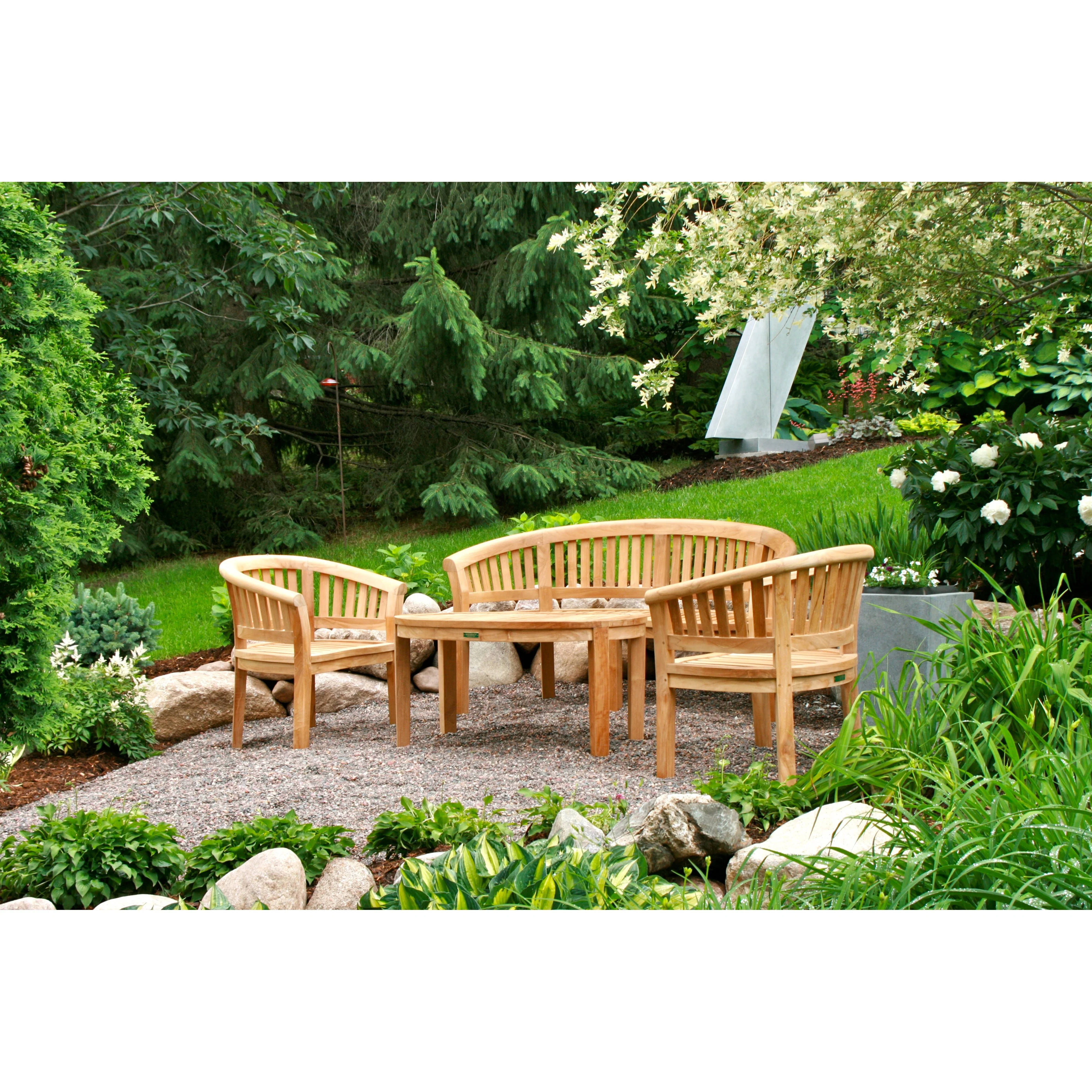 Anderson Teak Curve 4-Pieces Conversation Set Set-5 - Image 2