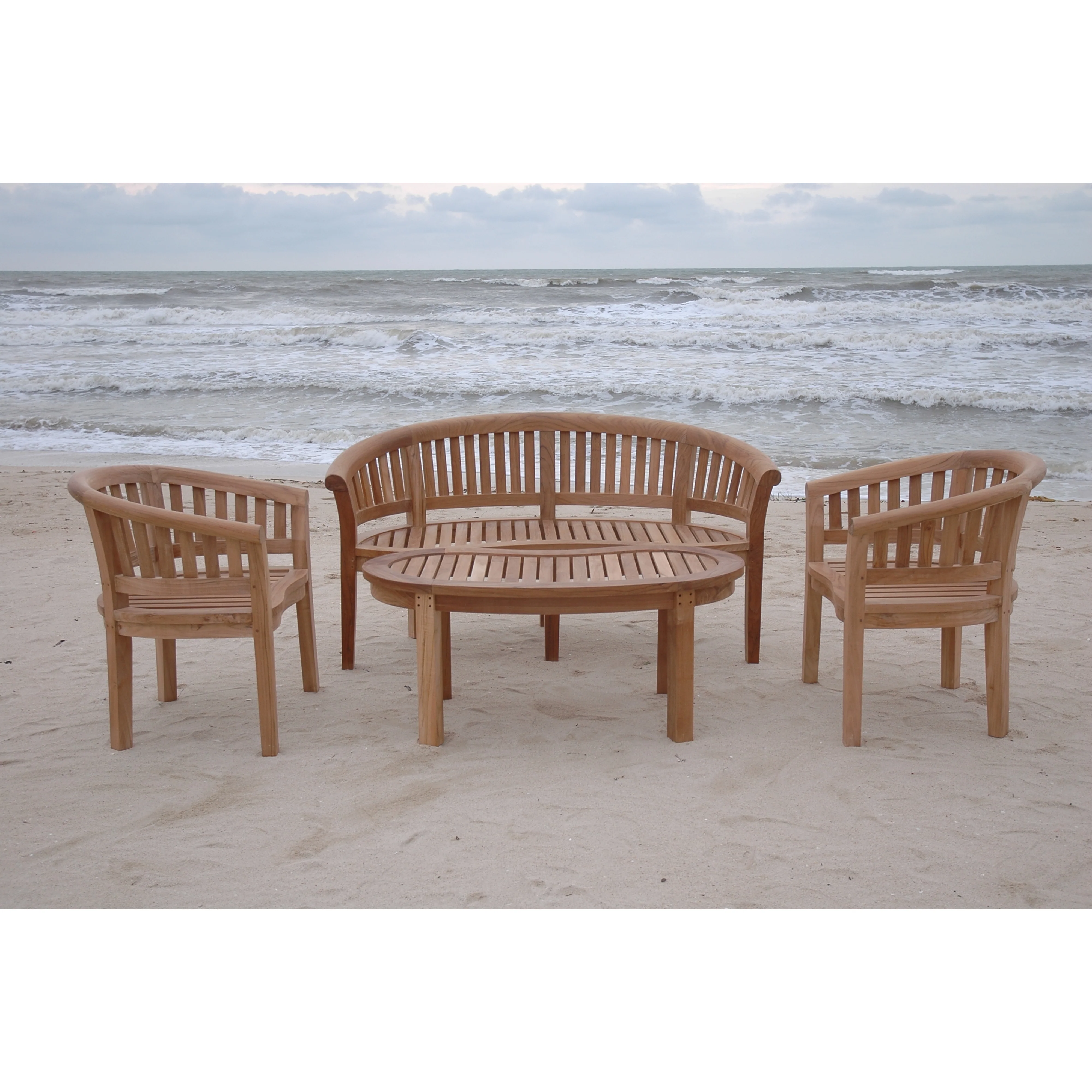 Anderson Teak Curve 4-Pieces Conversation Set Set-5 - Image 4