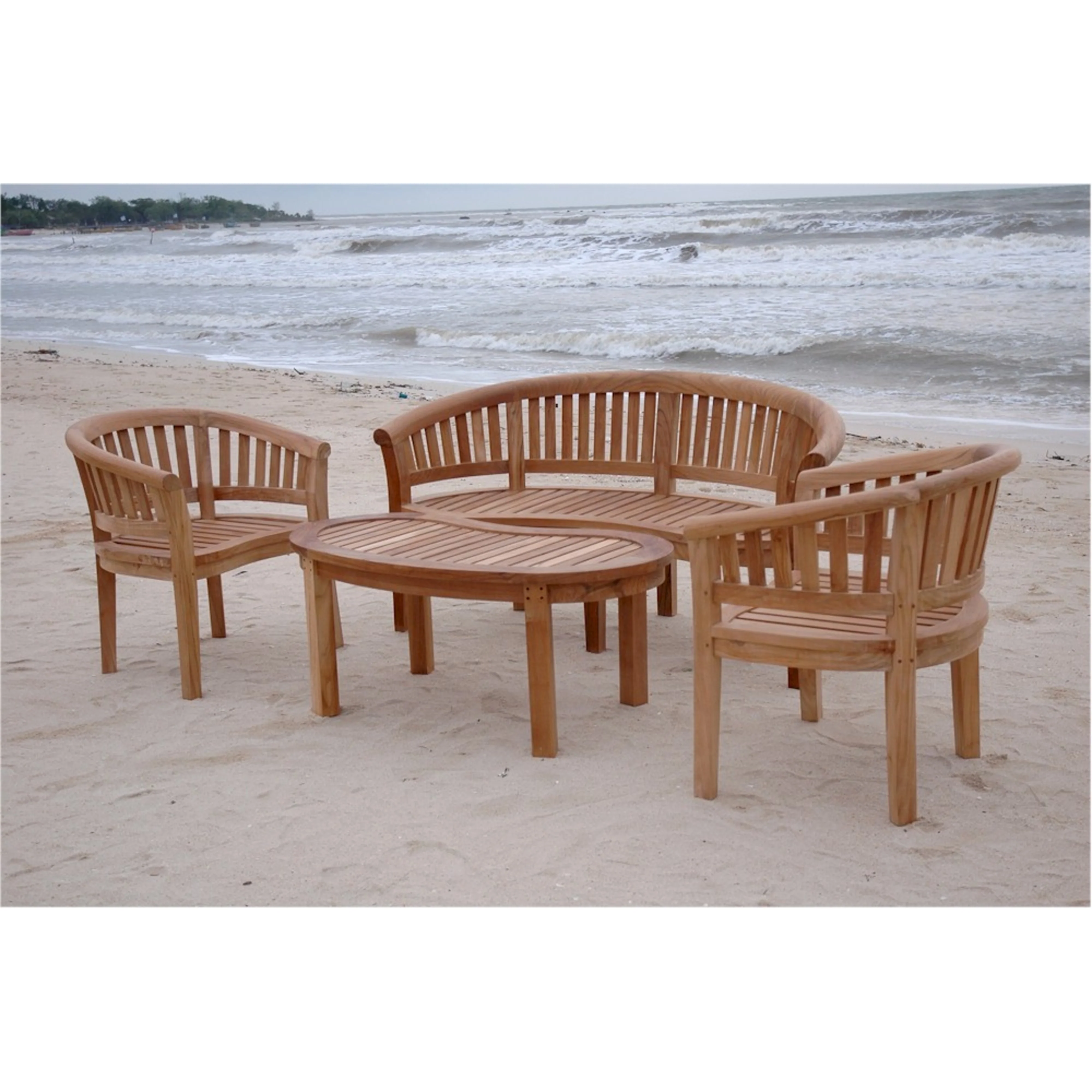 Anderson Teak Curve 4-Pieces Conversation Set Set-5 - Image 5