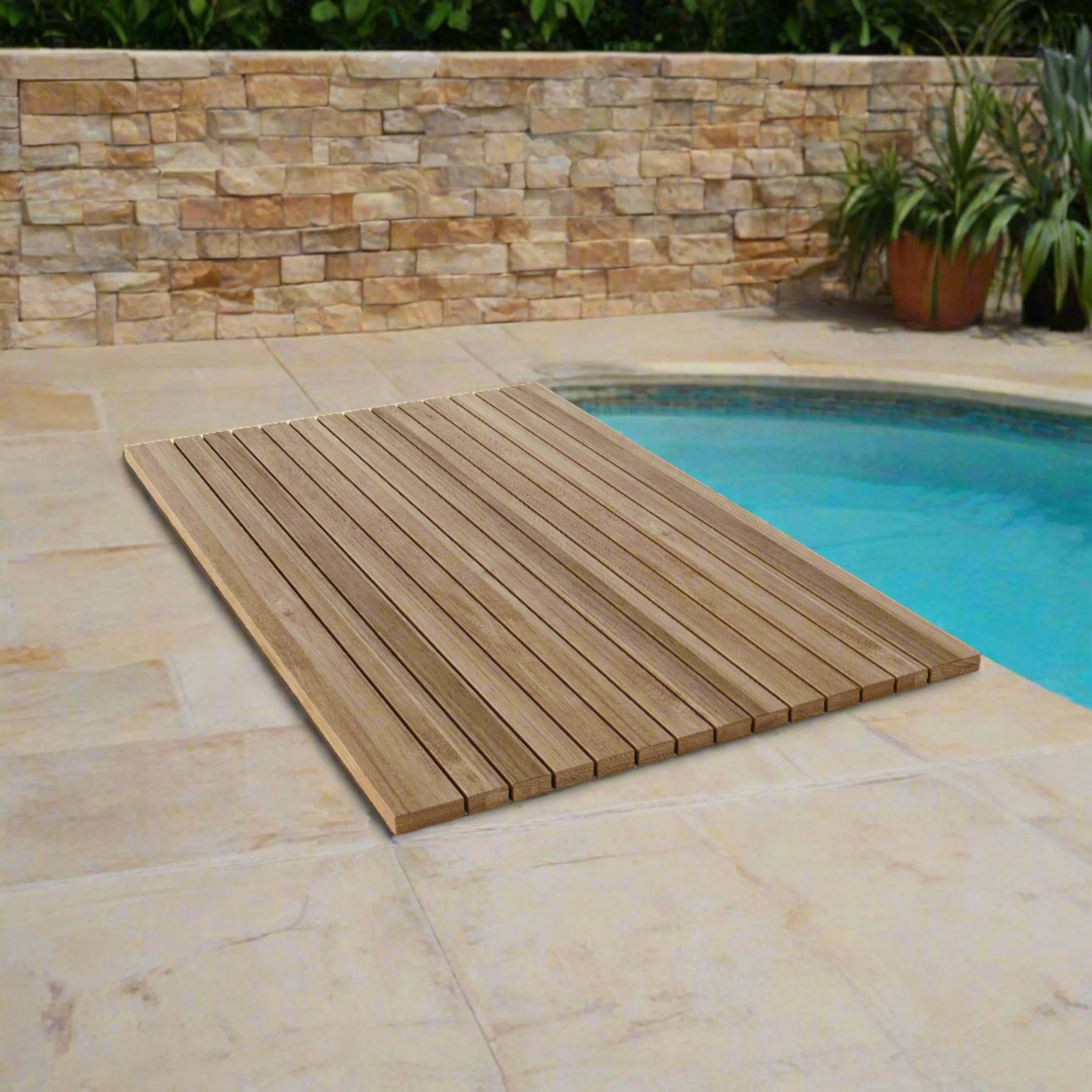 Anderson Teak Rectangular Shower Mat Roll It & Go! SPA-3120