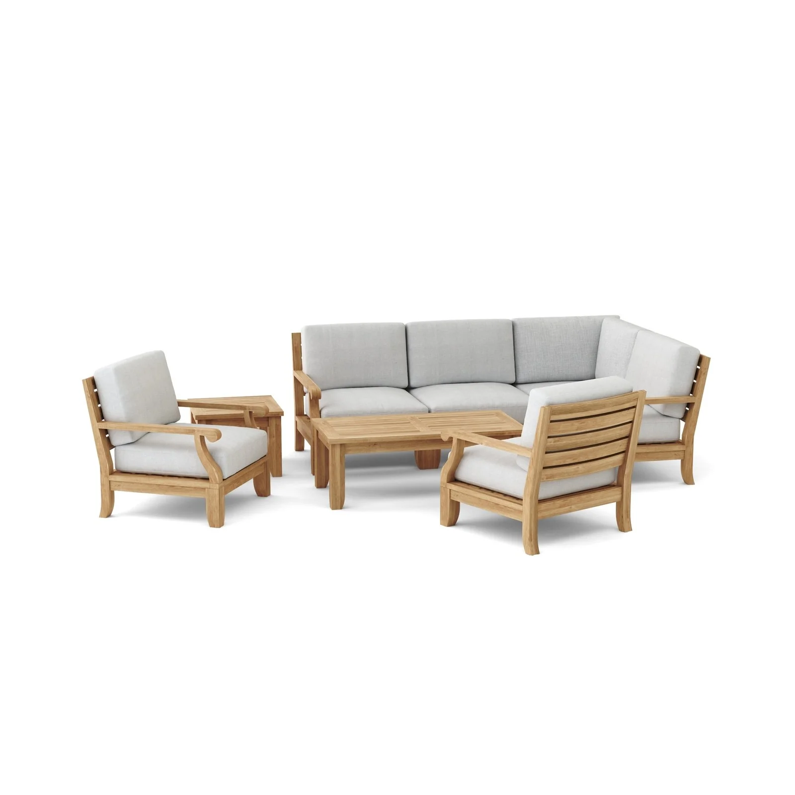 Anderson Teak Riviera Luxe 7-Pieces Modular Set With Rectangular Table A Set-93 - Image 4