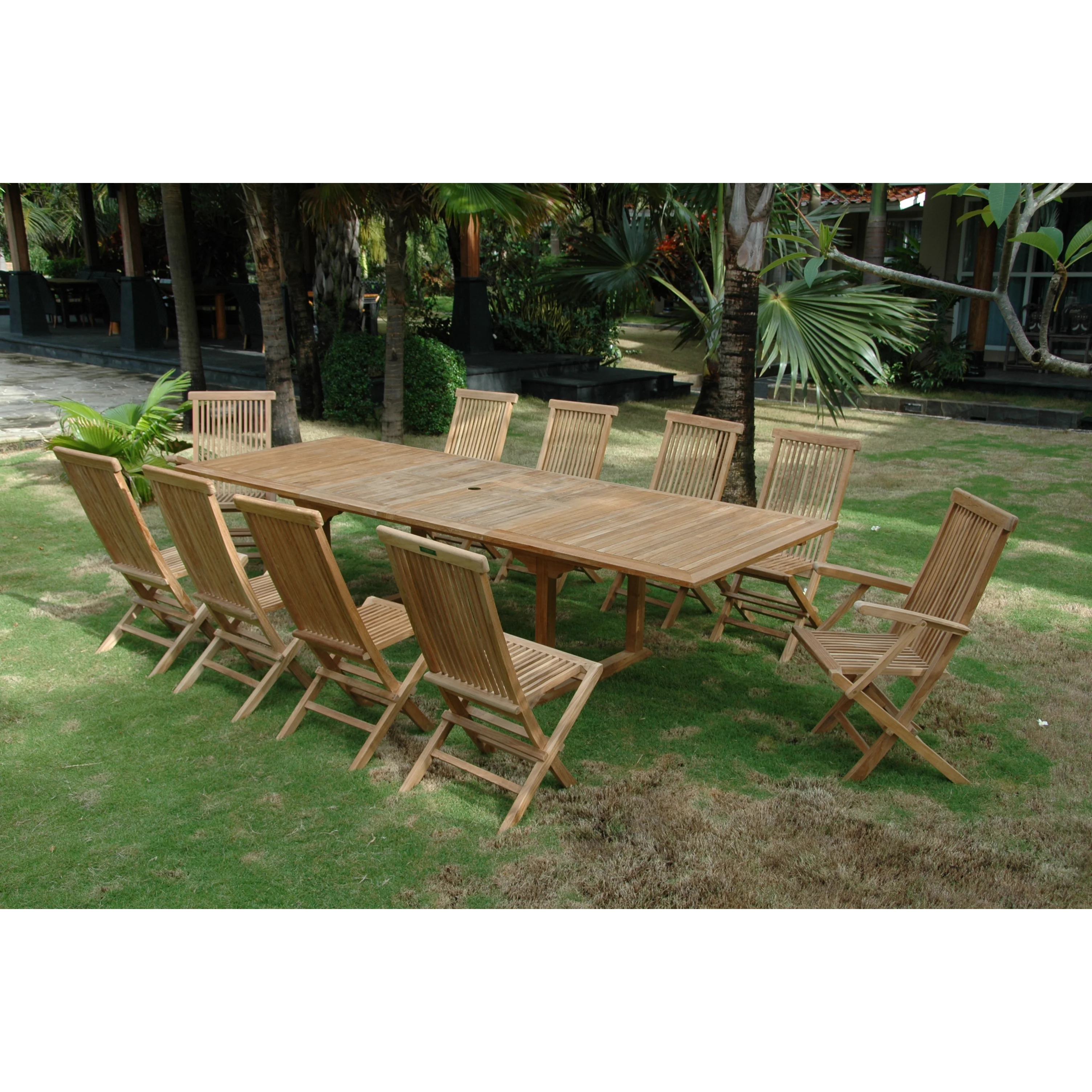 Anderson Teak Valencia Classic 11-Pieces Dining Set Set-32B - Image 2