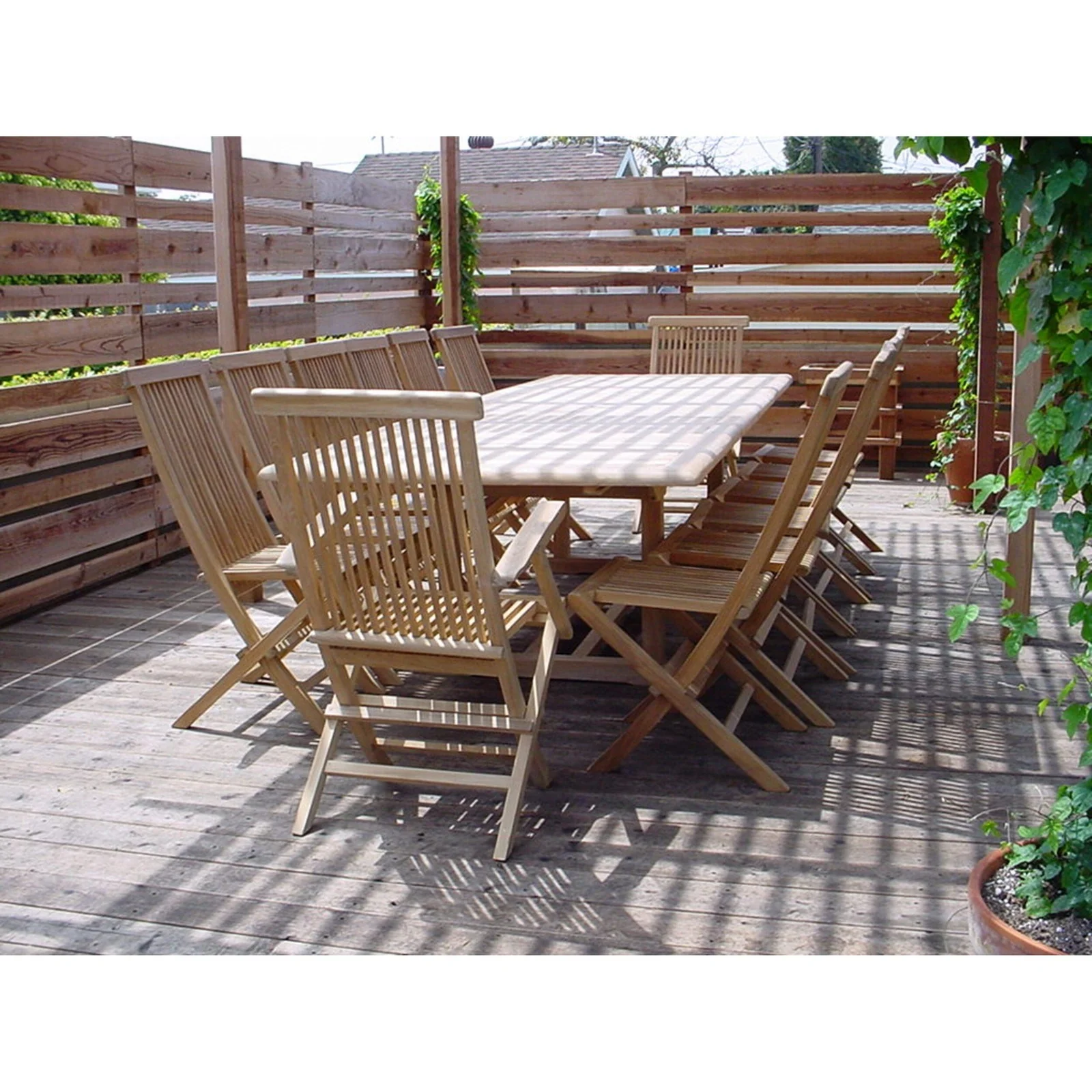 Anderson Teak Valencia Classic 15-Pieces Dining Set Set-32 - Image 3