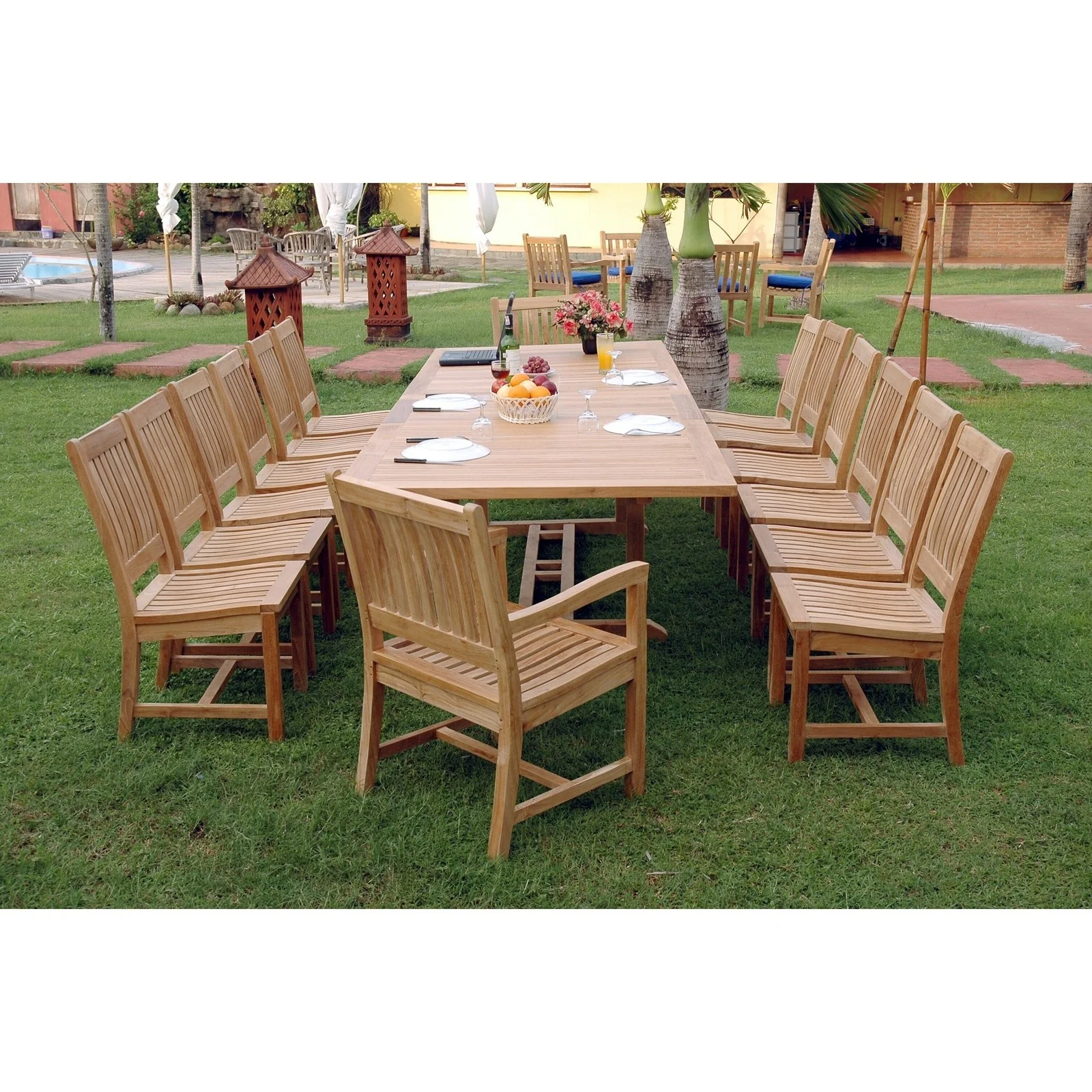 Anderson Teak Valencia Rialto 15-Pieces Dining Set Set-33 - Image 2