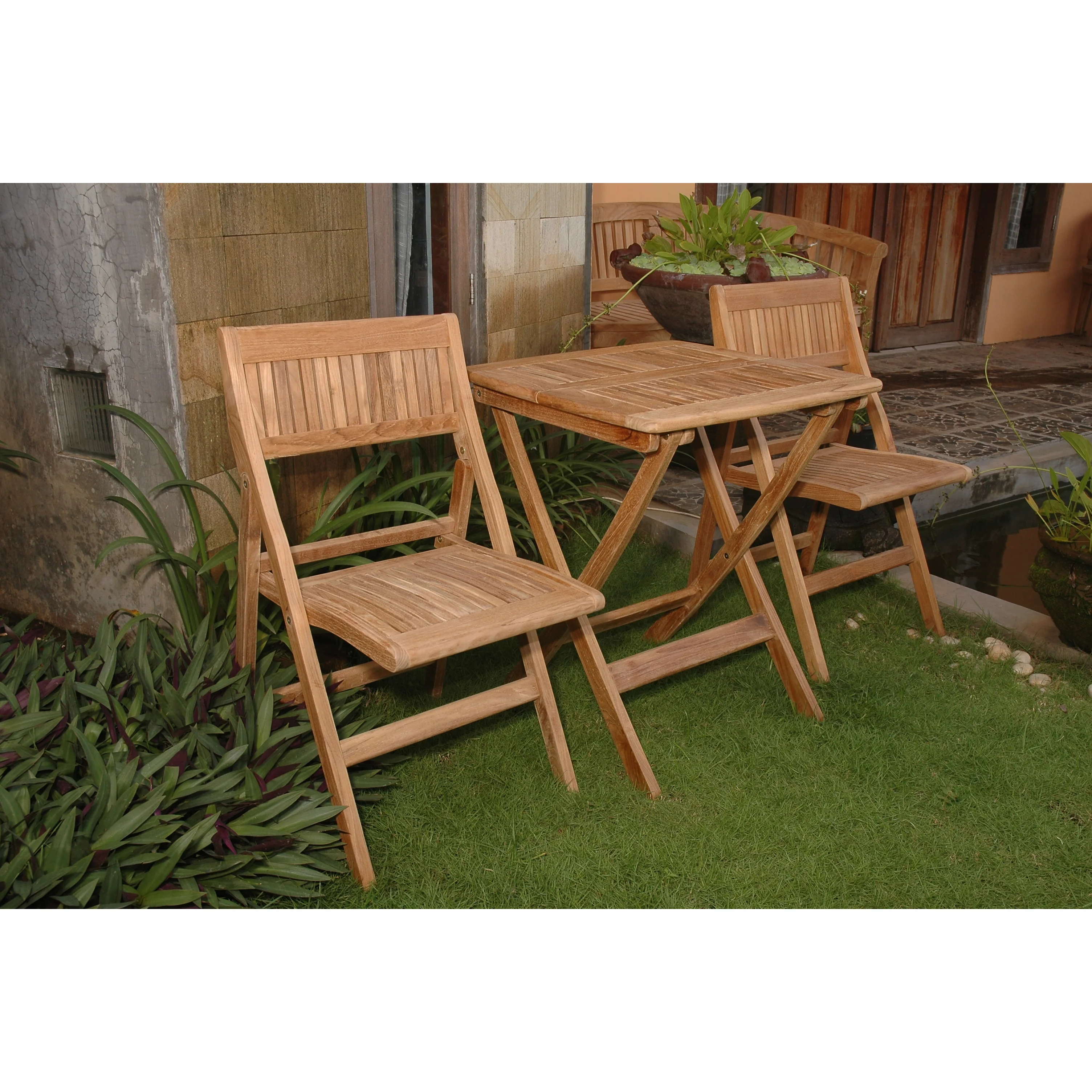 Anderson Teak Windsor 3-pieces Square Bistro Set Set-22 - Image 4