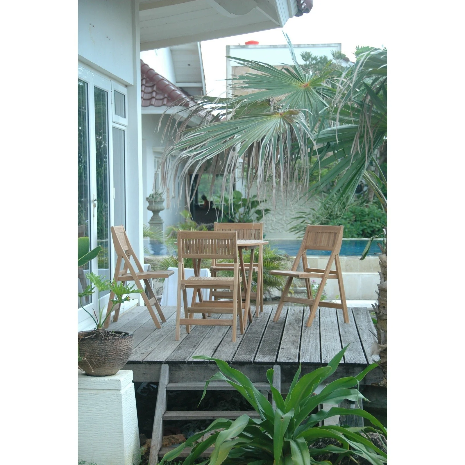 Anderson Teak Windsor 5-pieces Round Bistro Set  Set-24 - Image 5