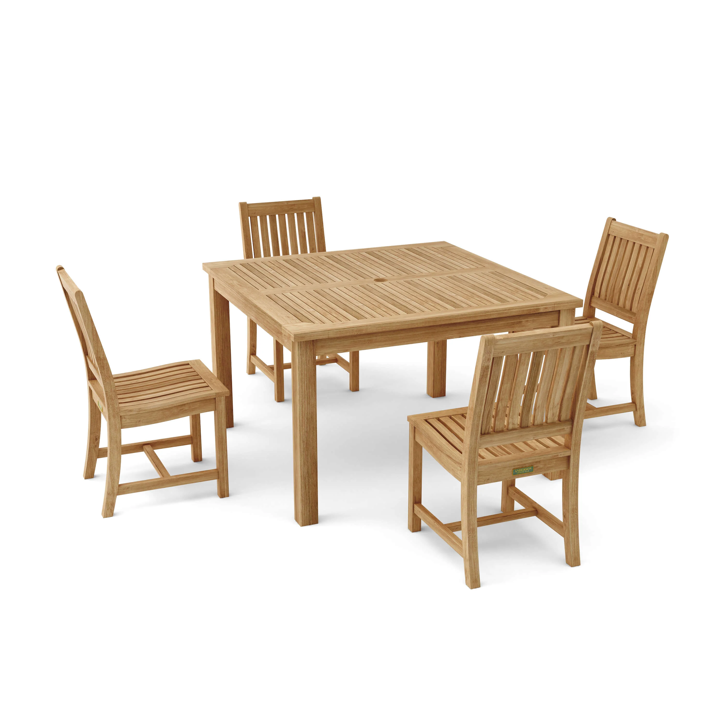 Anderson Teak Windsor Rialto Side Chair 5-Pieces Dining Table Set Set-106B - Image 3