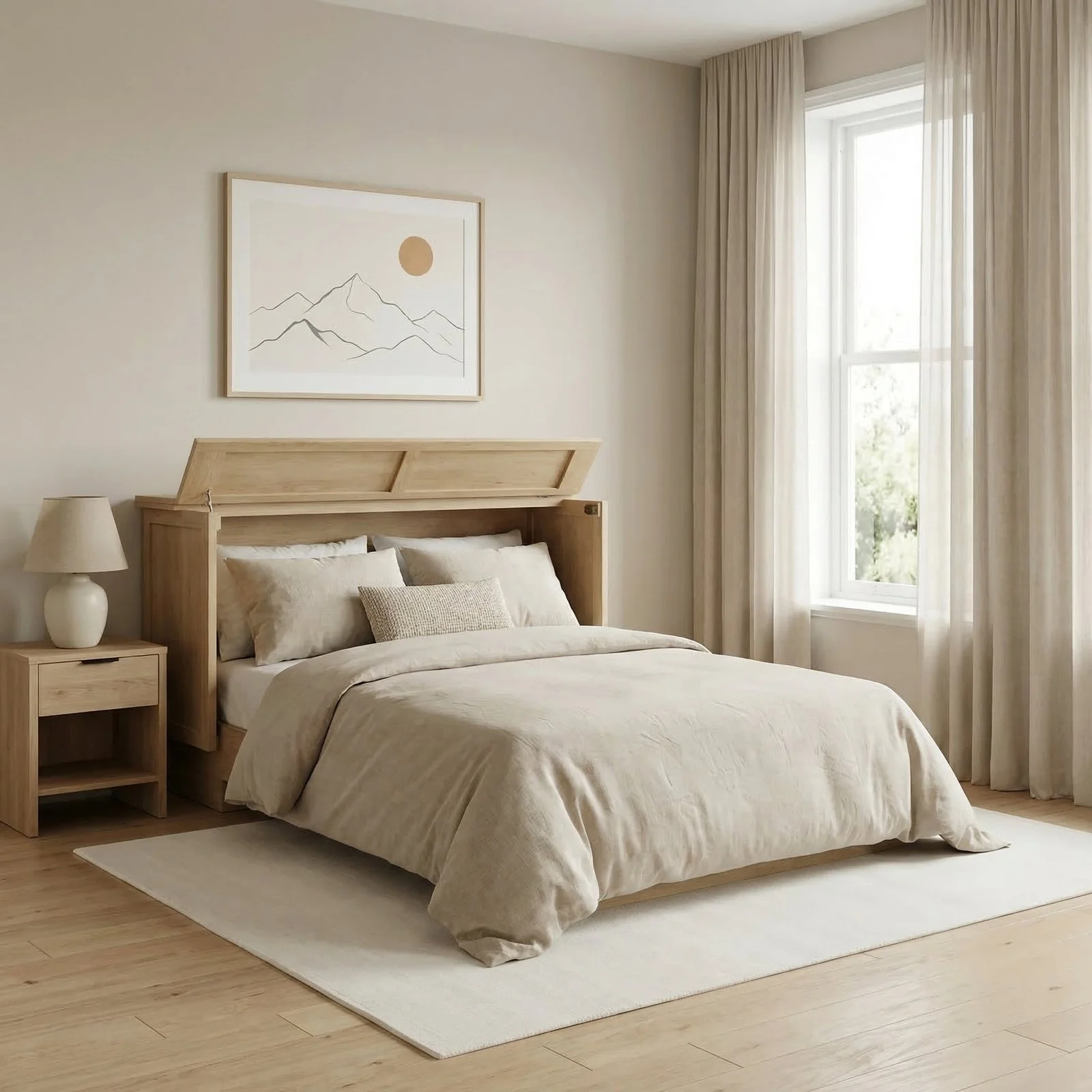 Arason Creden-ZzZ Essex Queen Size Chest Murphy Cabinet Bed - Image 11