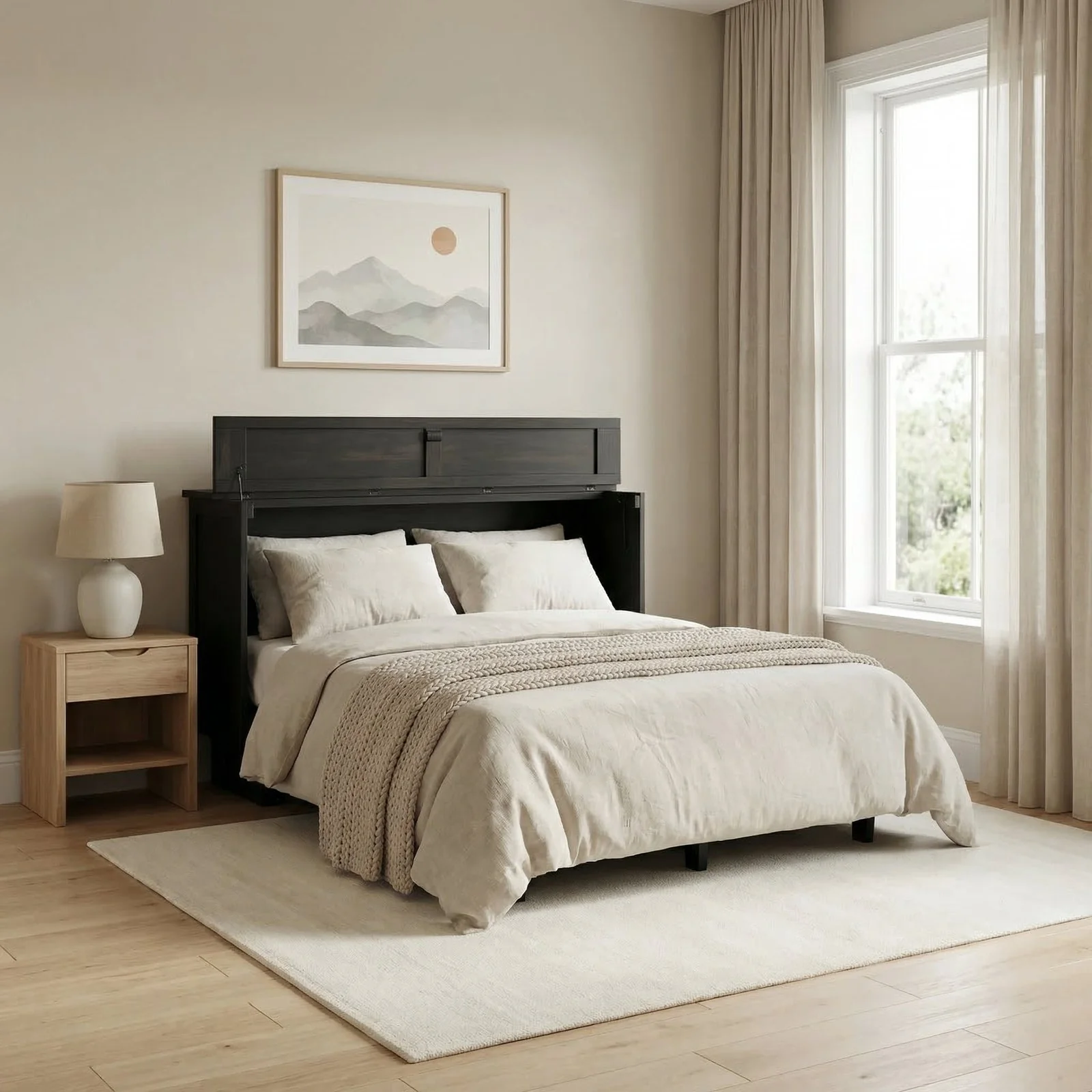 Arason Creden-ZzZ Essex Queen Size Chest Murphy Cabinet Bed - Image 12