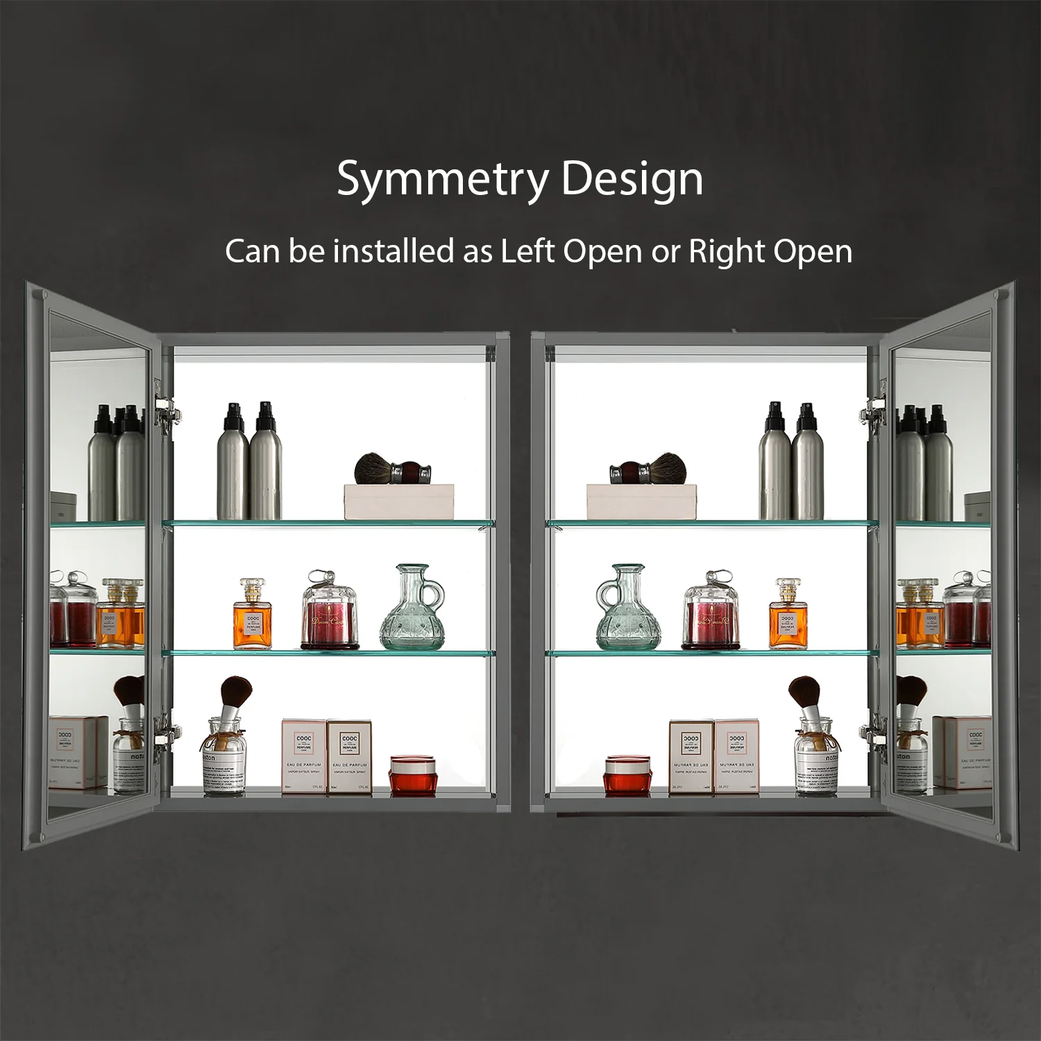 Blossom Aluminum Medicine Cabinet with Mirror – MC8 1620 - Image 3
