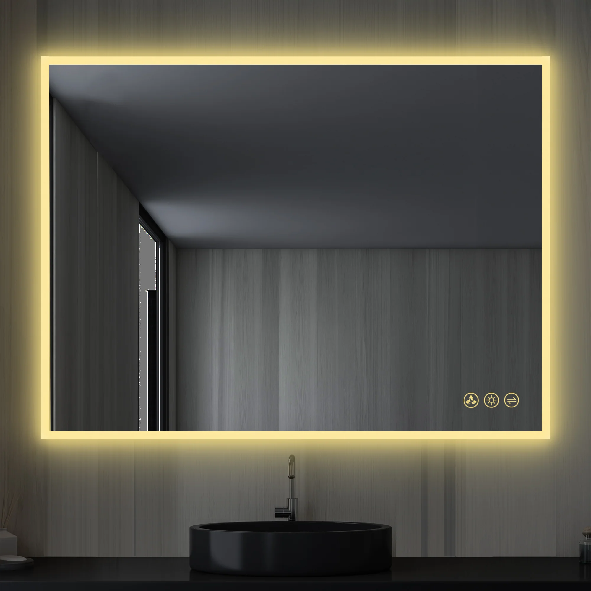 Blossom Beta 48″x36″ LED Mirror with Frosted Sides - Image 2