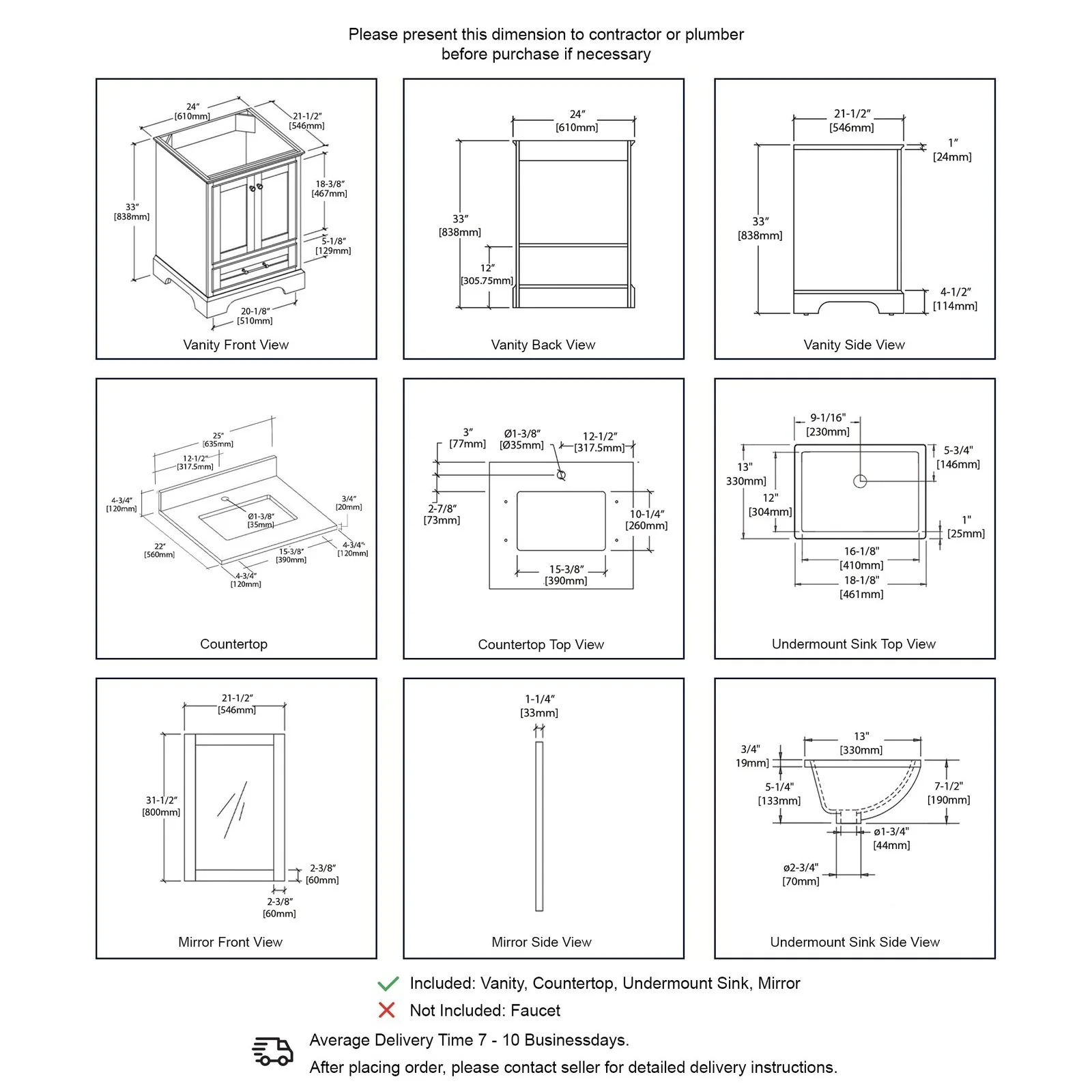 Blossom Copenhagen 24″ Bathroom Vanity - Image 42