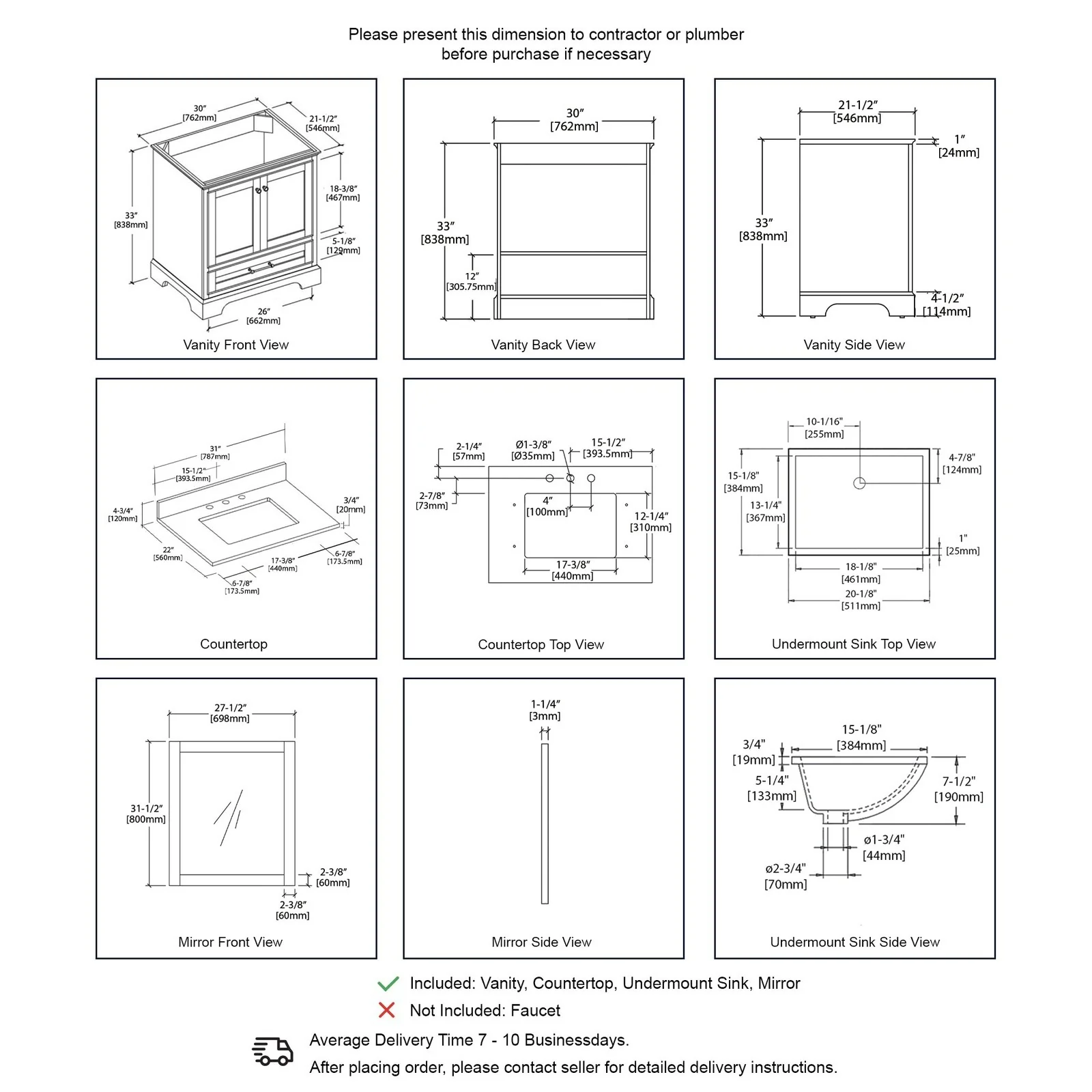 Blossom Copenhagen 30″ Bathroom Vanity - Image 14
