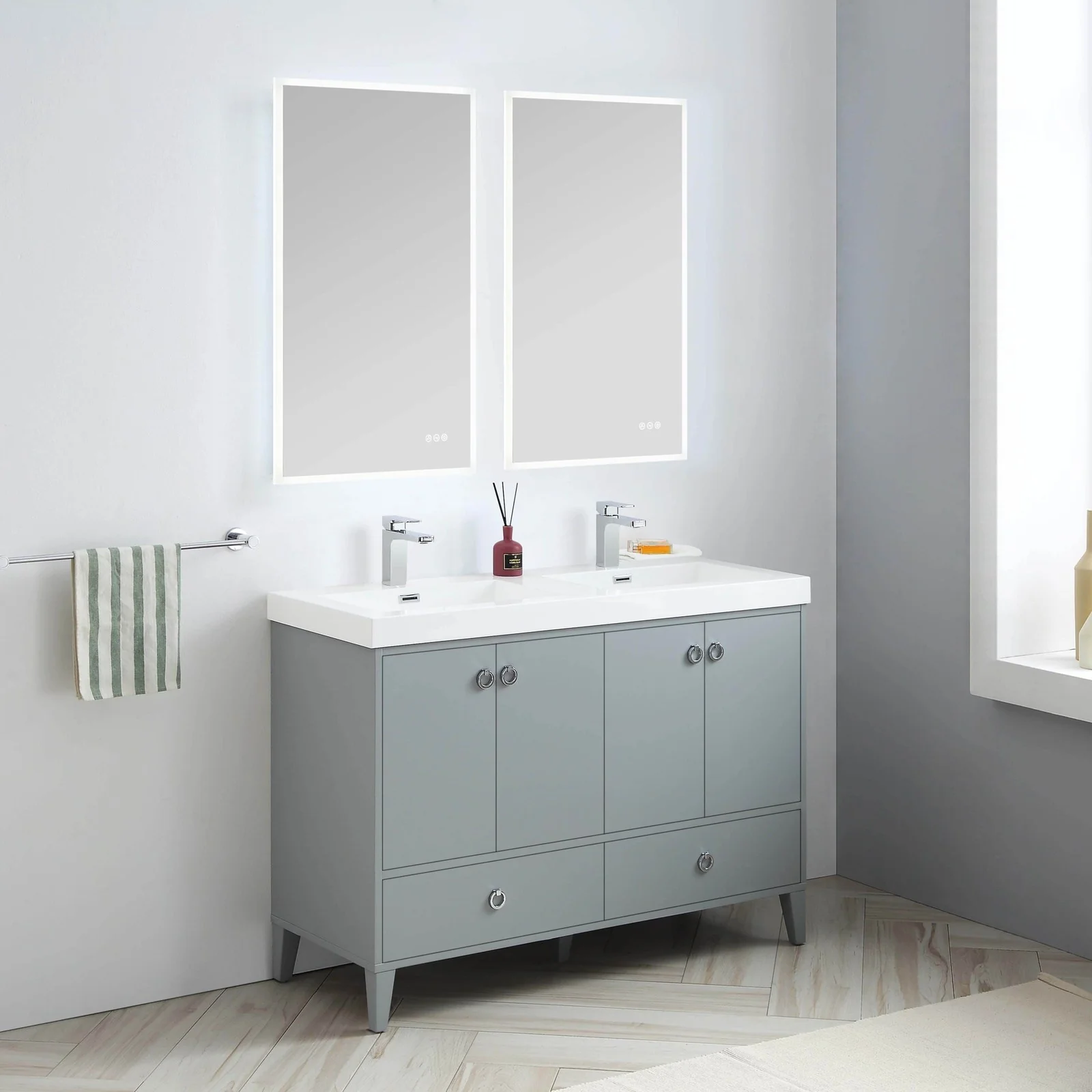 Blossom Lyon 48 Inch Bathroom Vanity – Double Sinks - Image 9