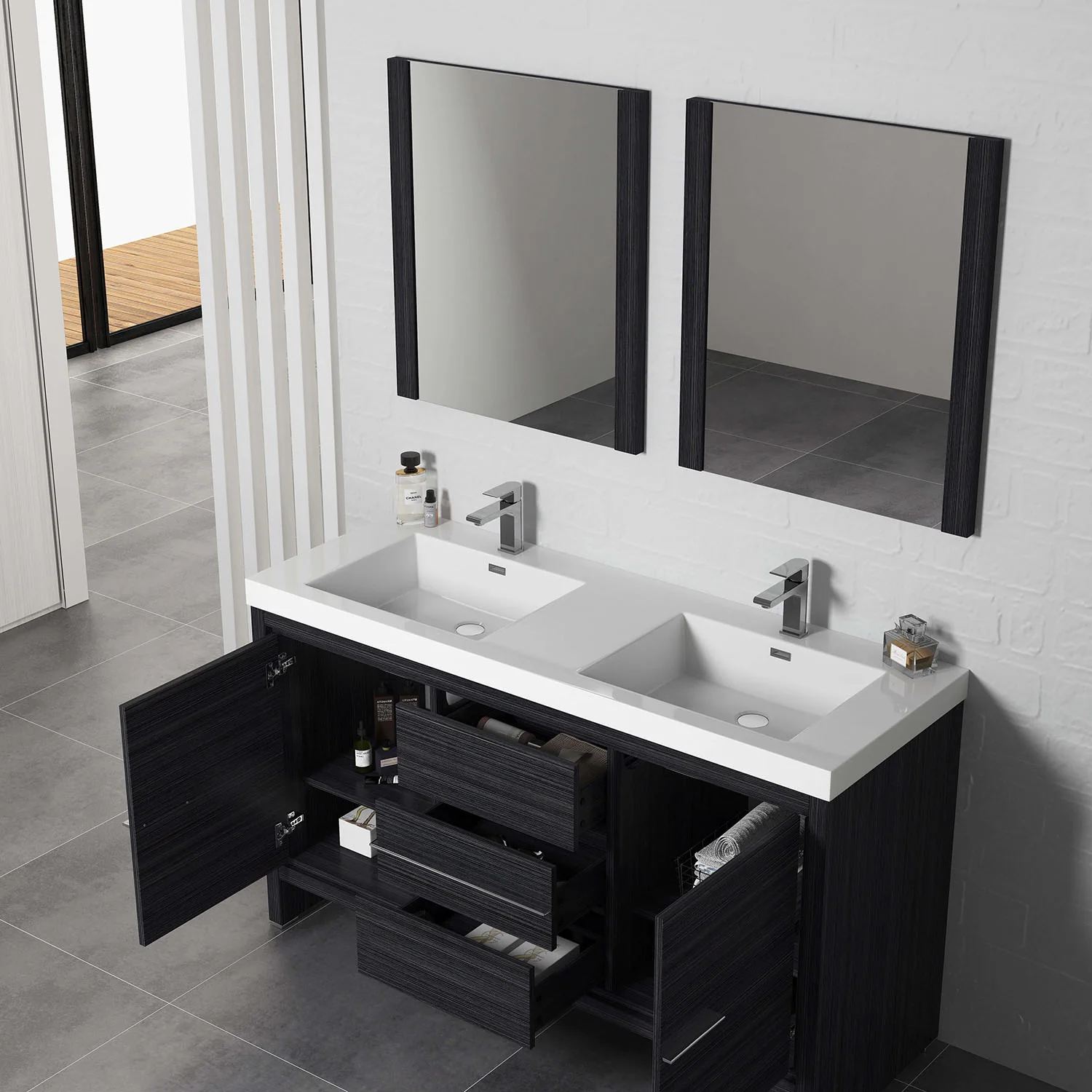 Blossom Milan 60 Inch Bathroom Vanity - Image 6