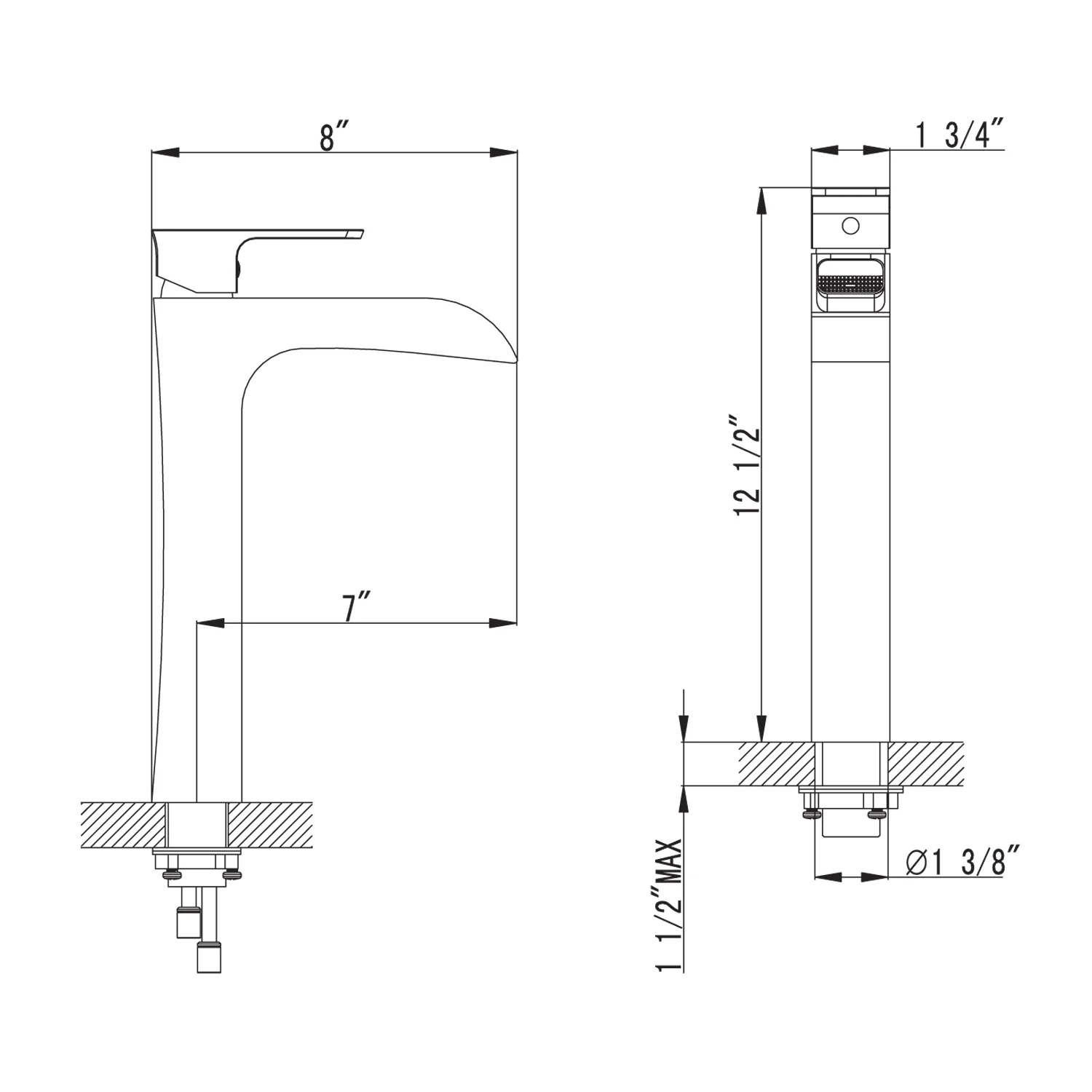 Blossom Single Handle Lavatory Faucet – Chrome – F01 104 01 - Image 5