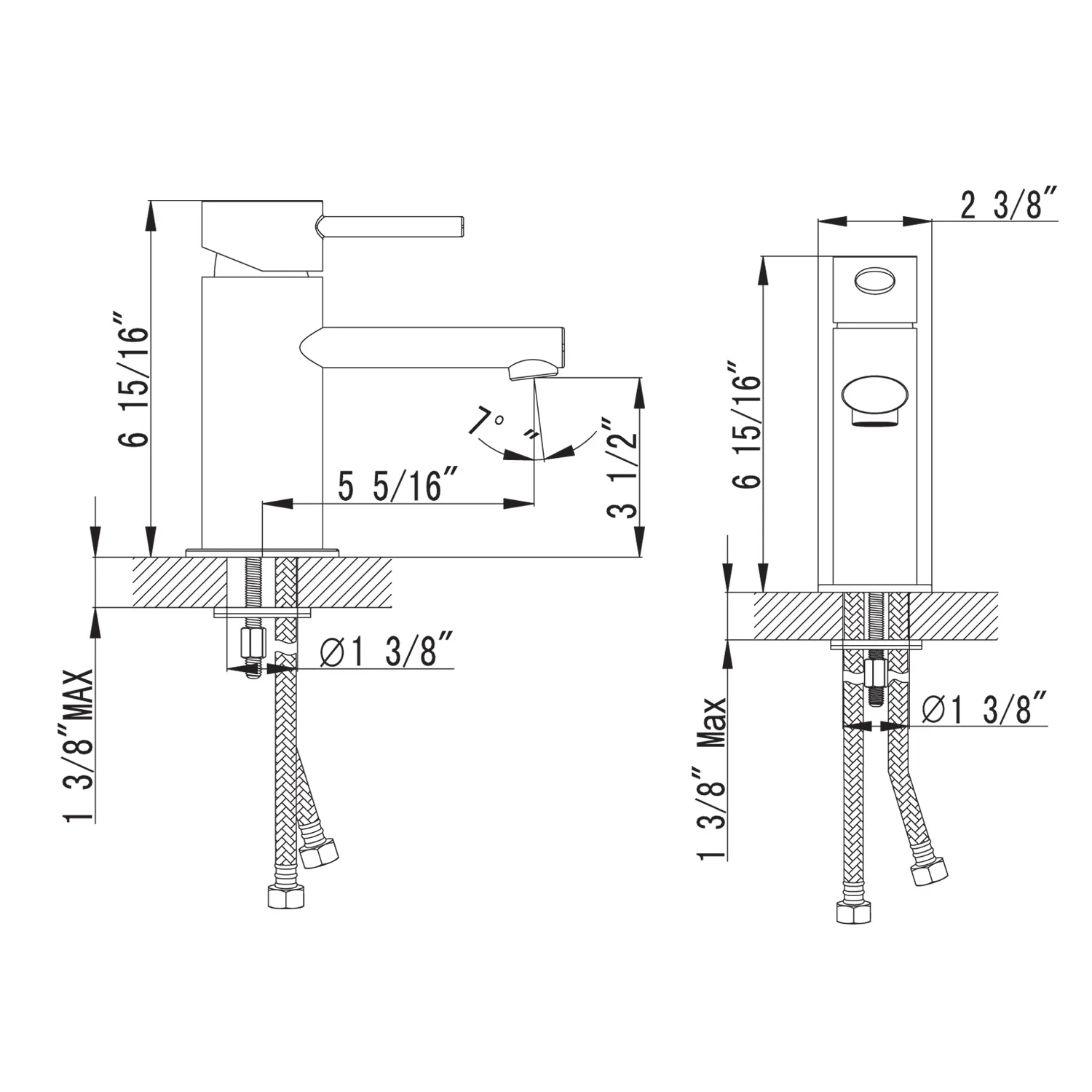 Blossom Single Handle Lavatory Faucet – F01 113 - Image 3
