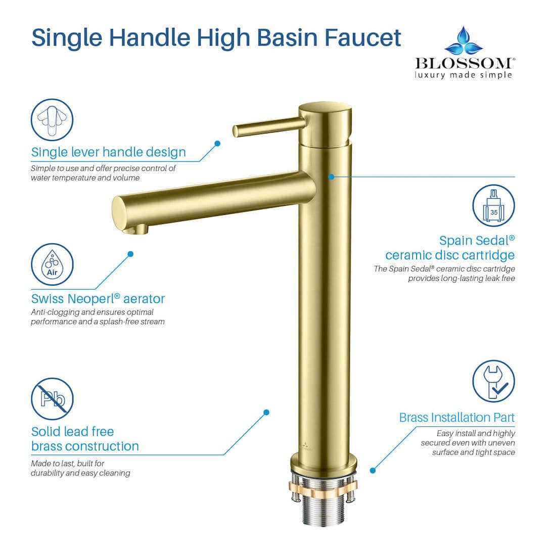 Blossom Single Handle Lavatory Faucet – F01 117 - Image 50
