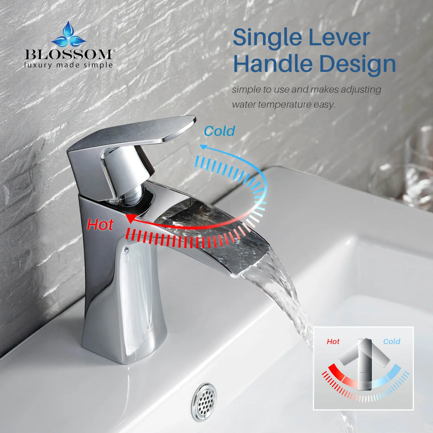 Blossom Single Handle Lavatory Faucet – F01 301 - Image 10