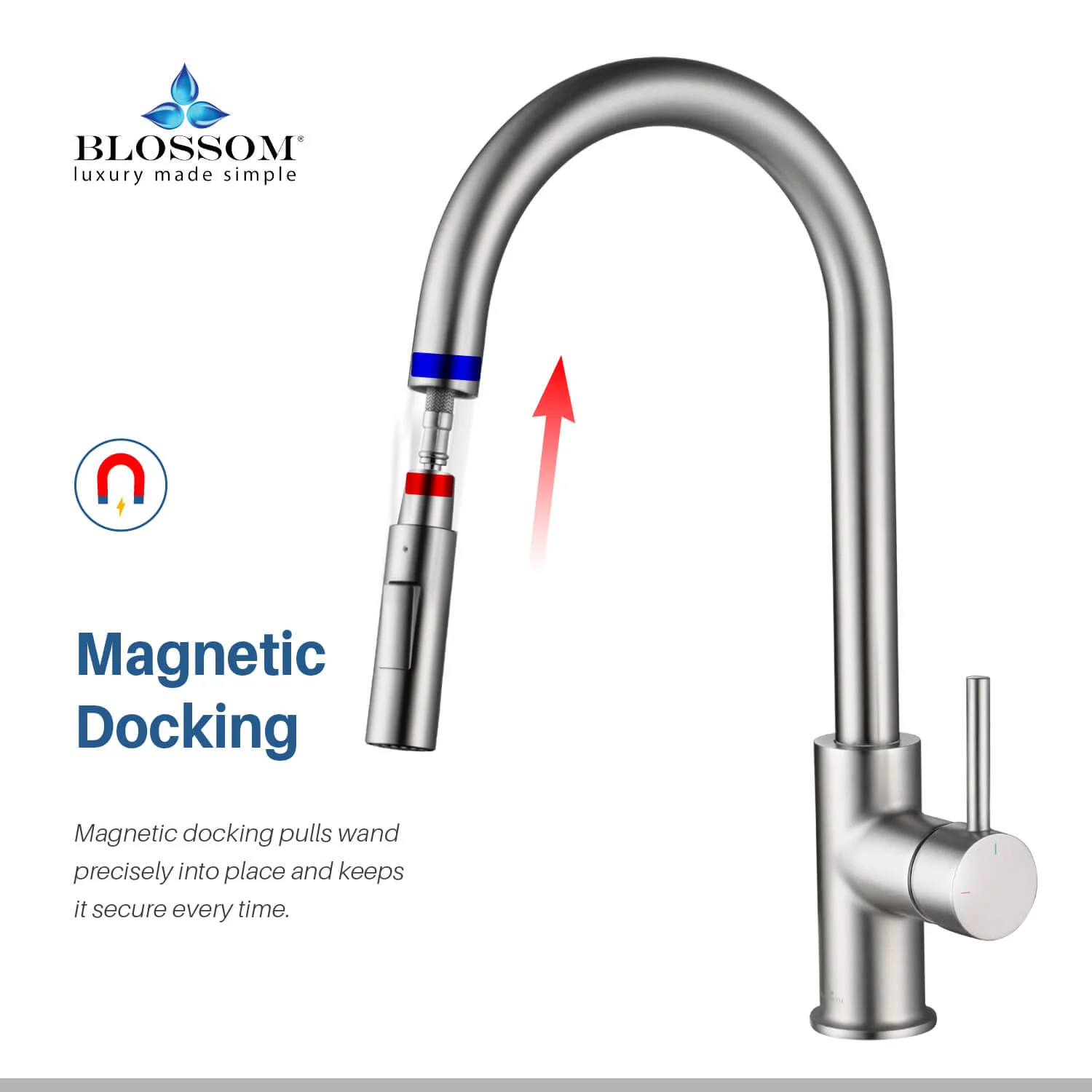 Blossom Single Handle Pull Down Kitchen Faucet – F01 206 - Image 19