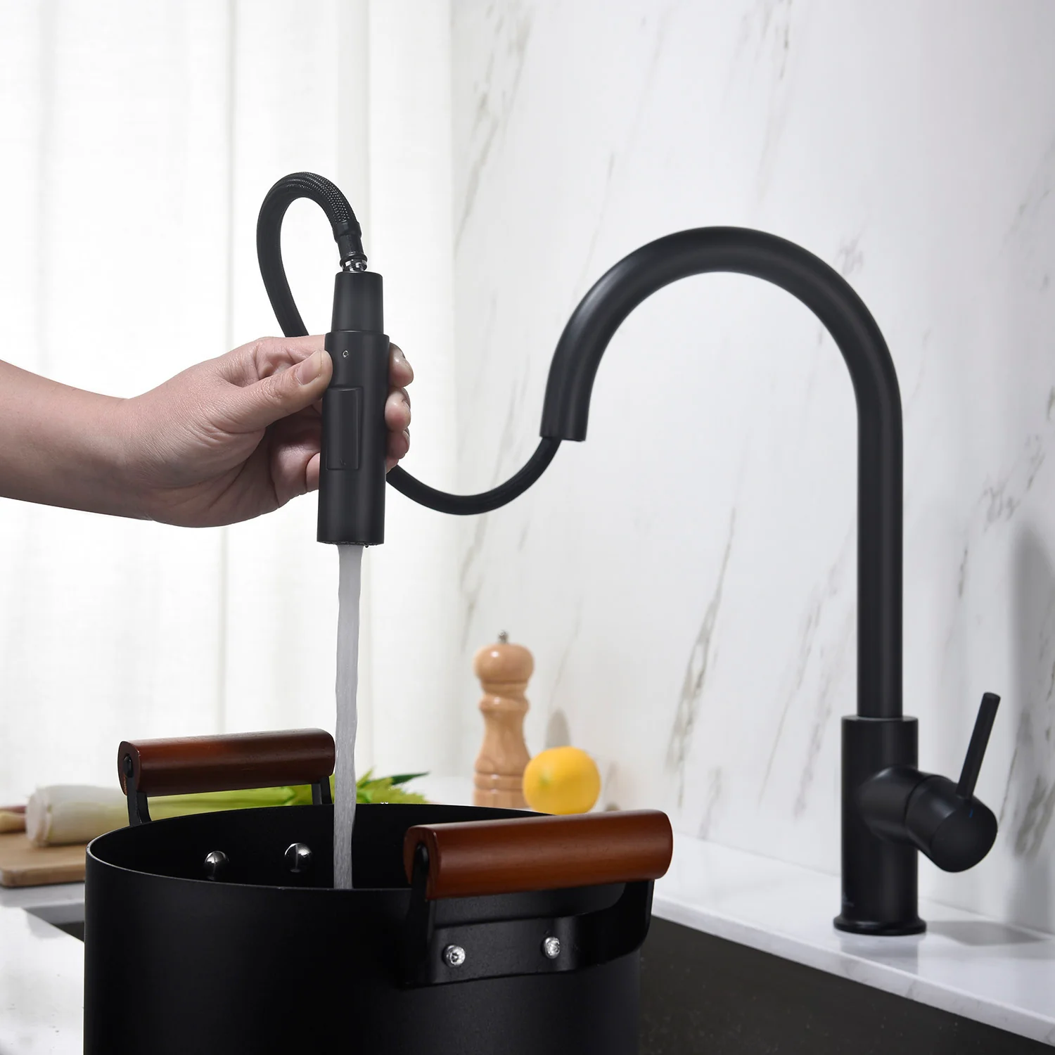 Blossom Single Handle Pull Down Kitchen Faucet – F01 206 - Image 31