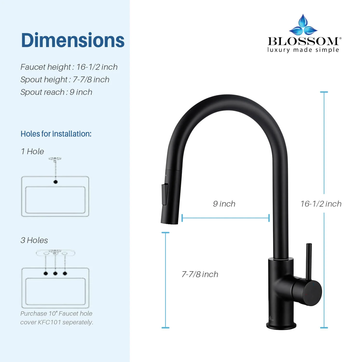 Blossom Single Handle Pull Down Kitchen Faucet – F01 206 - Image 39