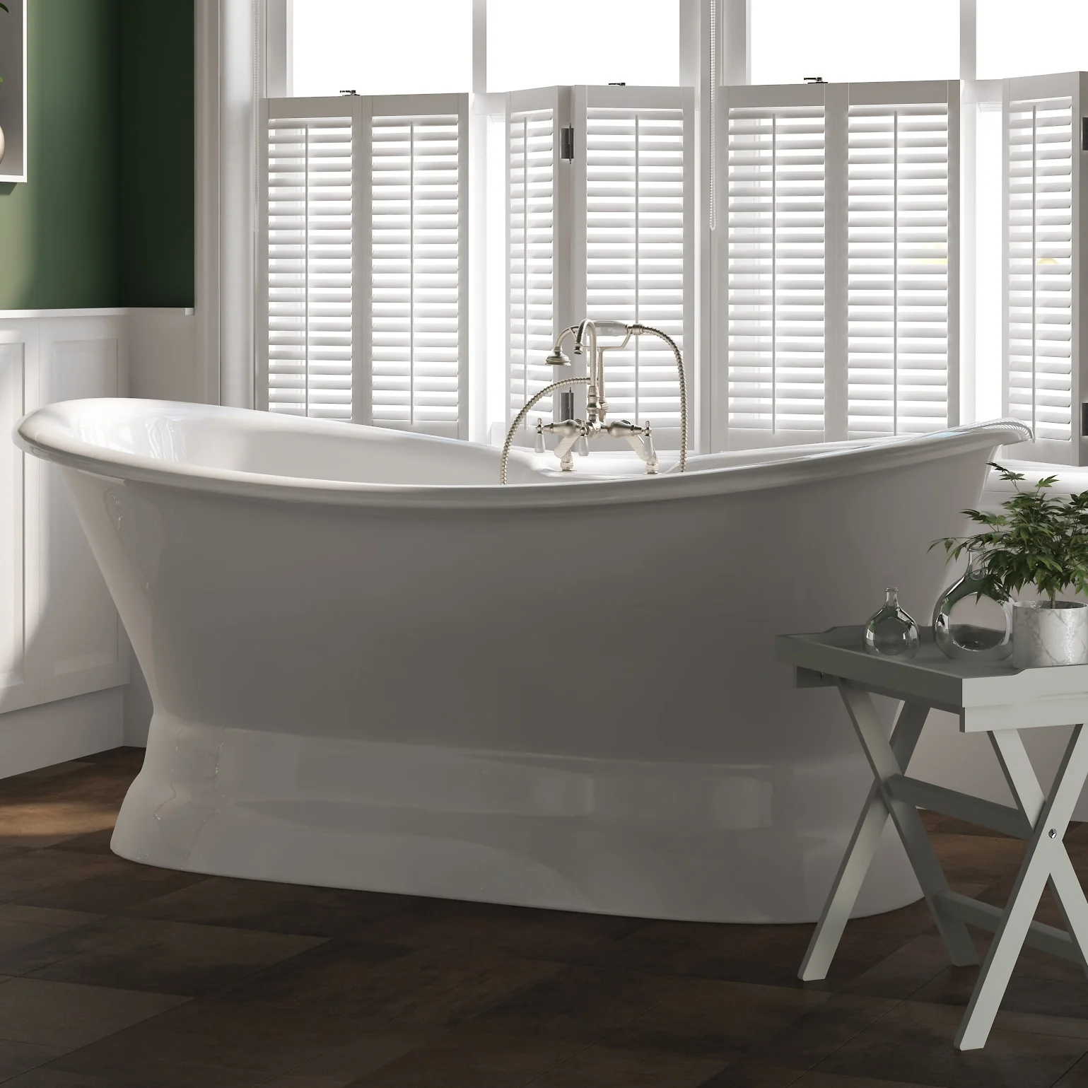 Cambridge Plumbing Cast Iron Double Ended Slipper Tub 71" X 30" - Image 2