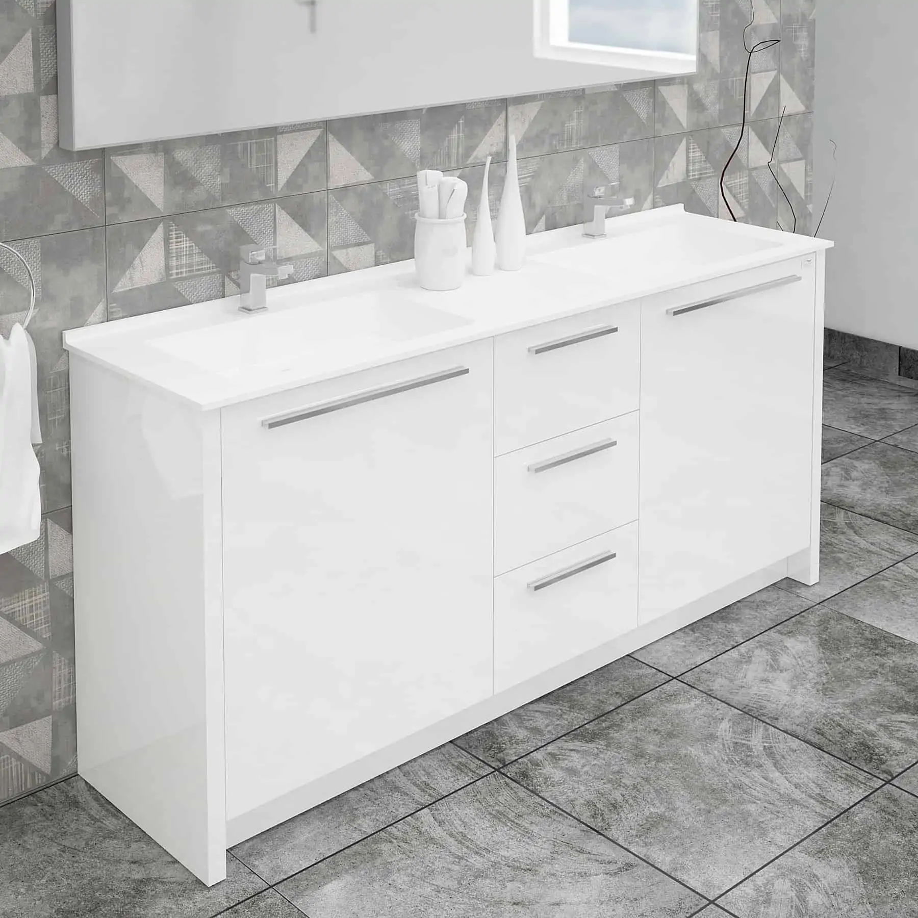 Casa Mare Nona Modern Double Sink Freestanding Bathroom Vanity and Sink Combo - Image 21