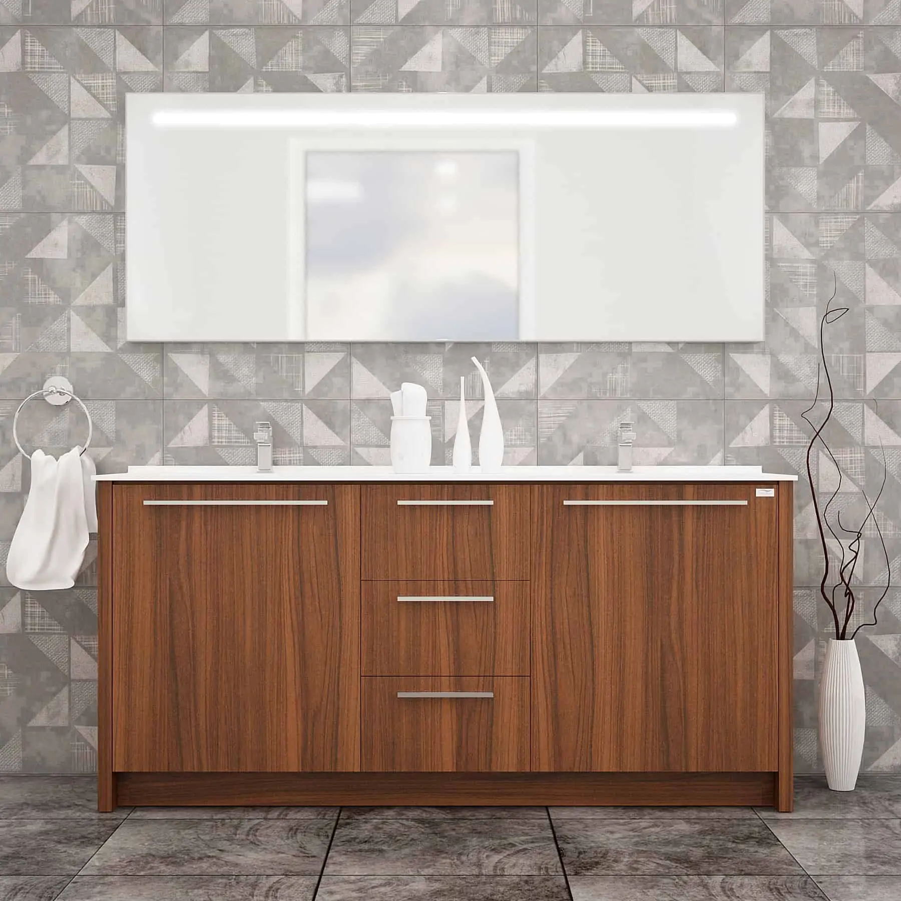Casa Mare Nona Modern Double Sink Freestanding Bathroom Vanity and Sink Combo - Image 25