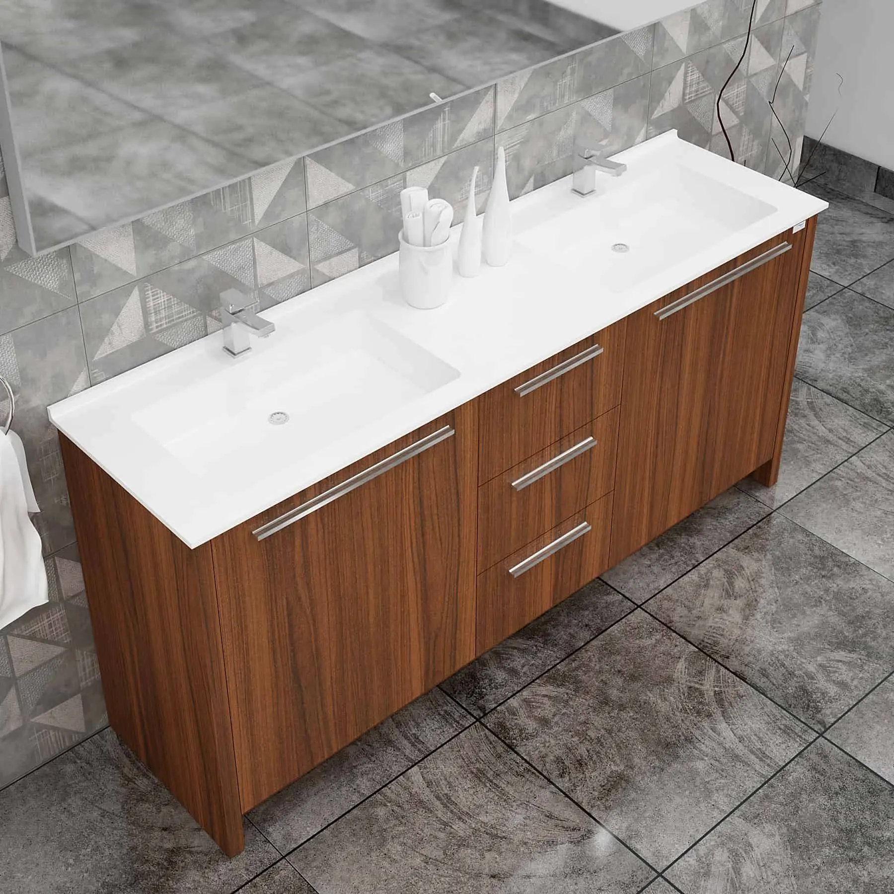 Casa Mare Nona Modern Double Sink Freestanding Bathroom Vanity and Sink Combo - Image 28
