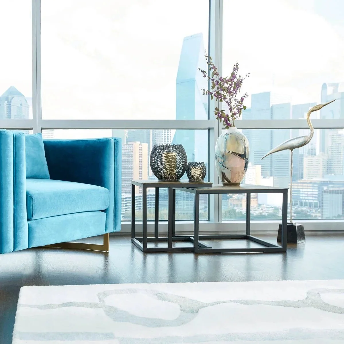 Cyan Design Arca Nesting Tables | Black And Brass 09712 - Image 4