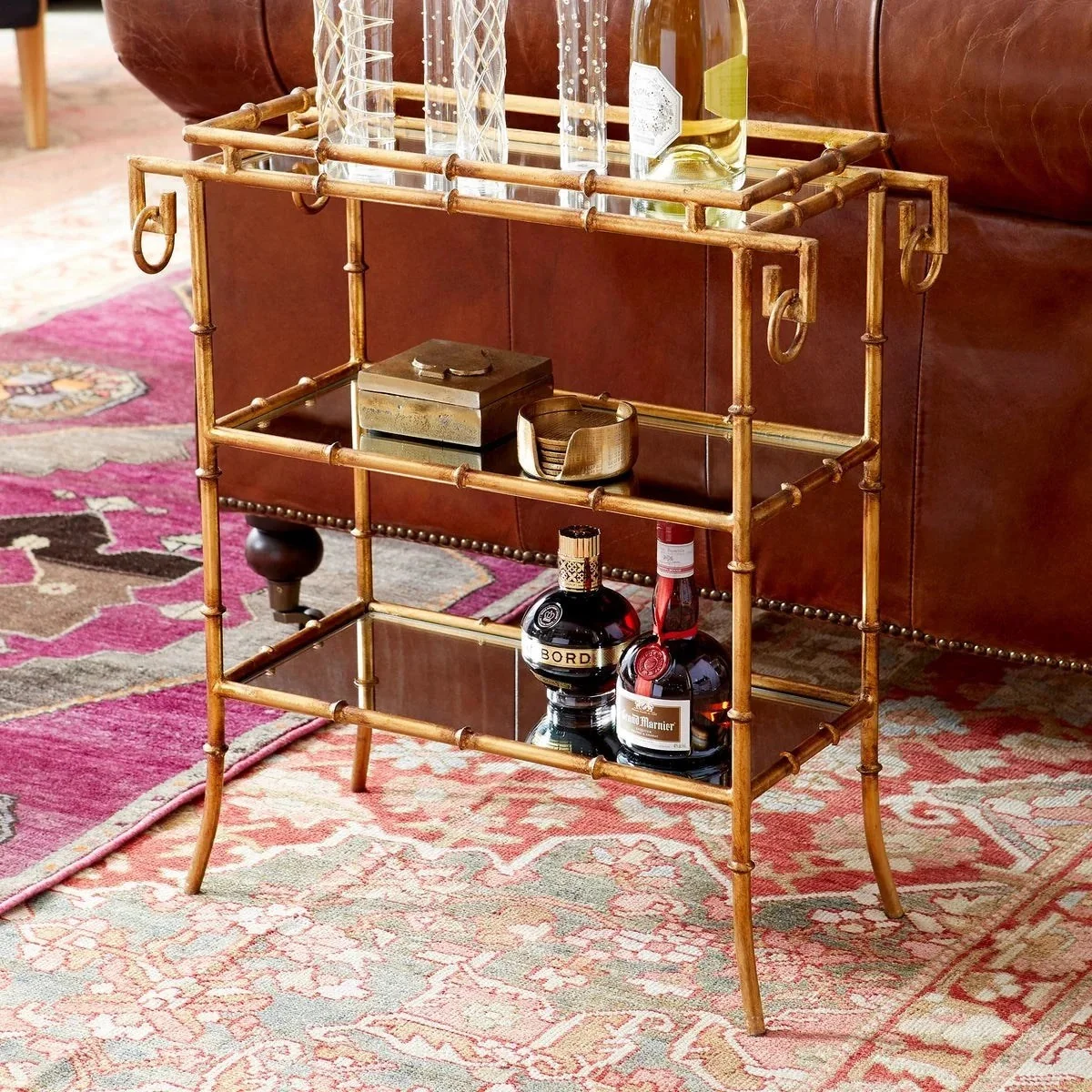 Cyan Design Bamboo Tray Table | Gold 04208 - Image 4