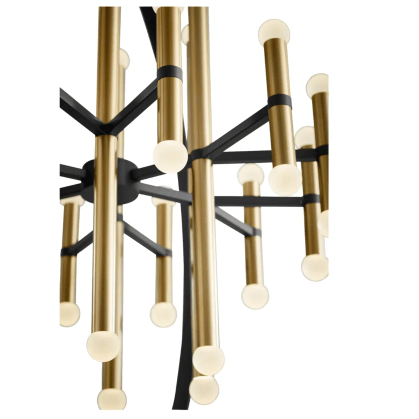 Cyan Design NERO Chandelier 36-Light | Black & Aged Brass 11391 - Image 3