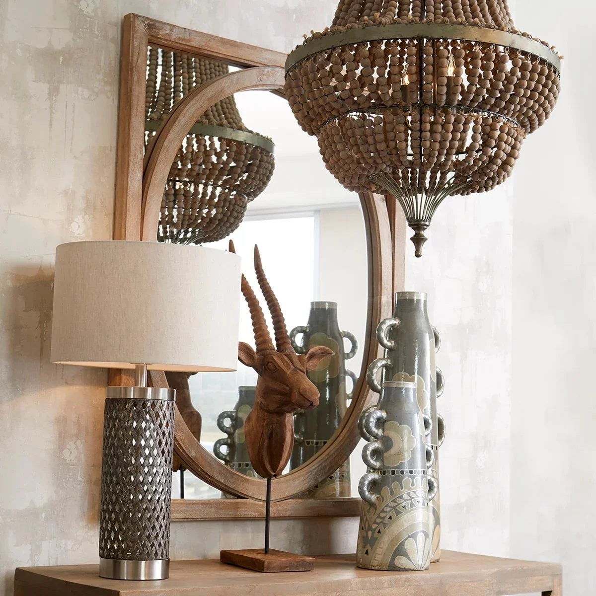 Cyan Design Revolo Mirror | Burnt White 07015 - Image 3
