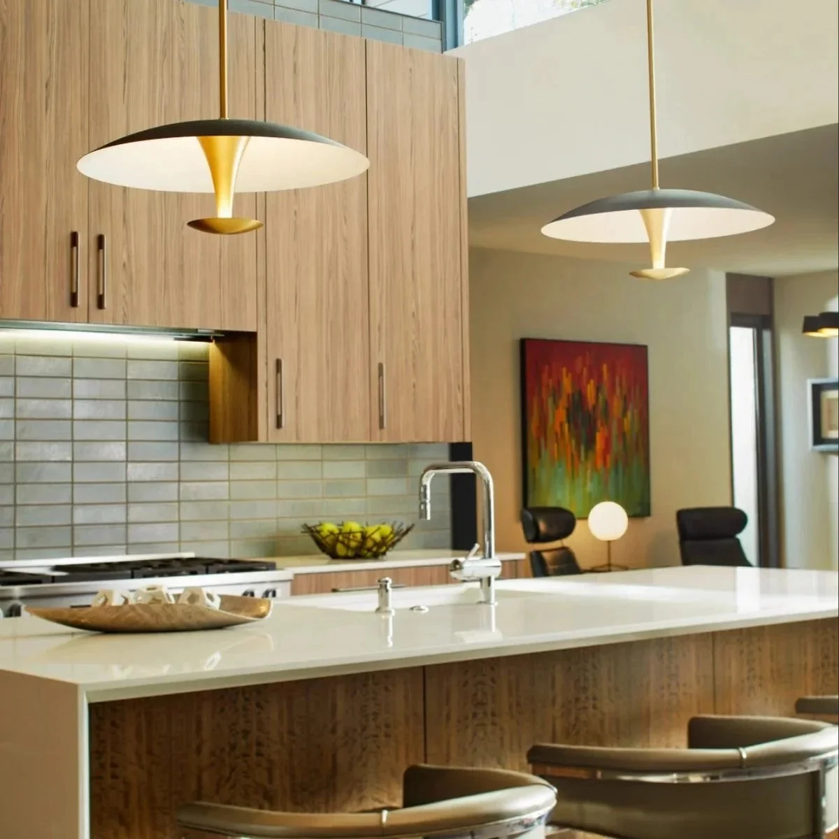 Cyan Design SPACELY 26" Pendant | Black & Aged Brass 11393 - Image 4