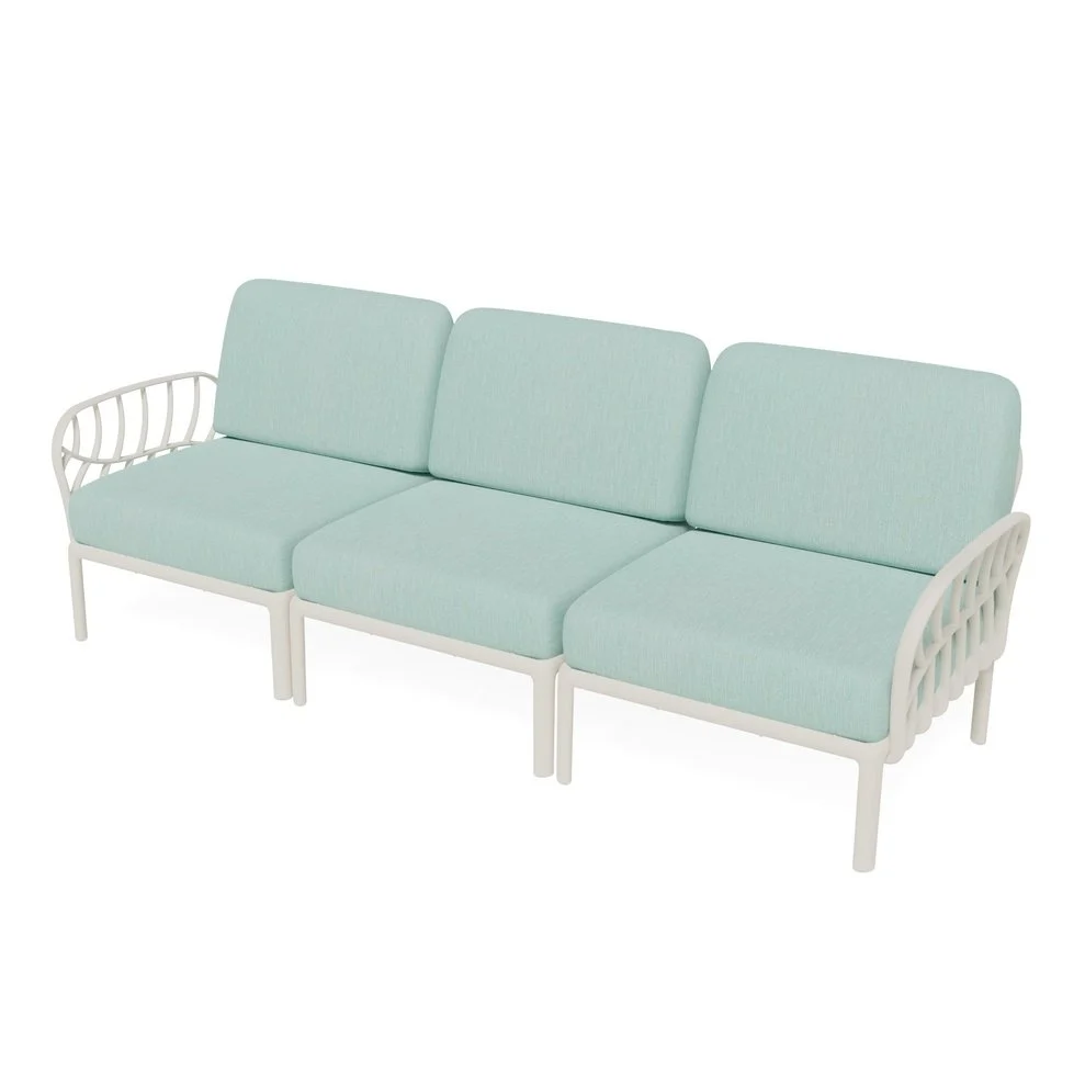 Strata Furniture Dahlia Patio Sofa White ODASWM