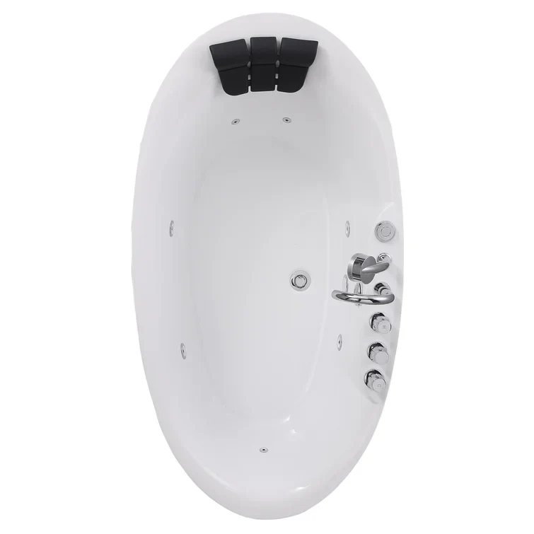 Empava 59 inch Whirlpool Freestanding Acrylic Bathtub - EMPV-59AIS12 - Image 3