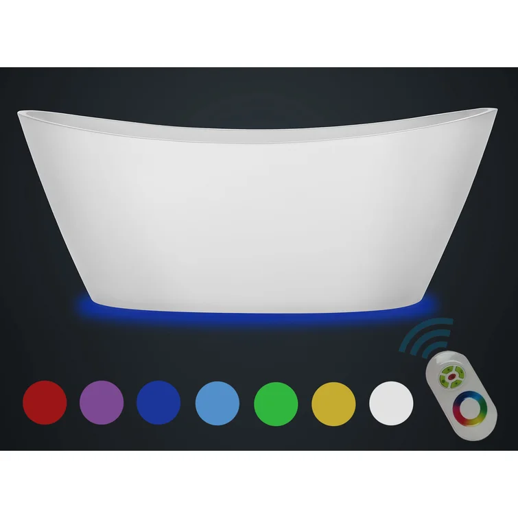 Empava 67 inch Freestanding Soaking Bathtub with Lighted - EMPV-67FT1518LED - Image 5